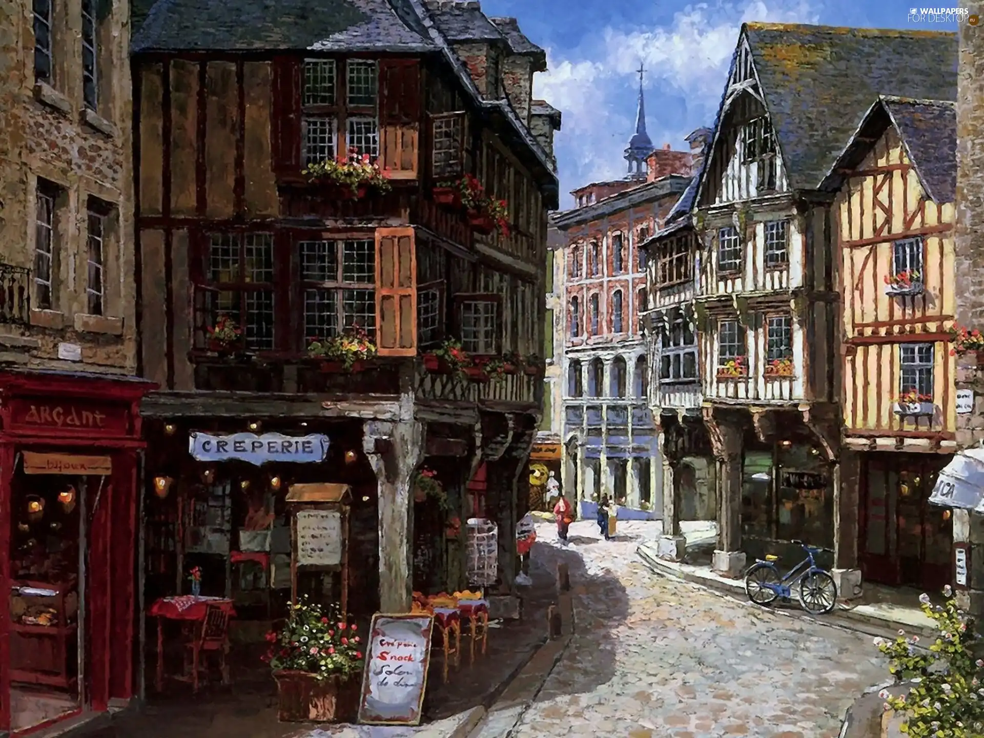 apartment house, stores, Restaurants, Way