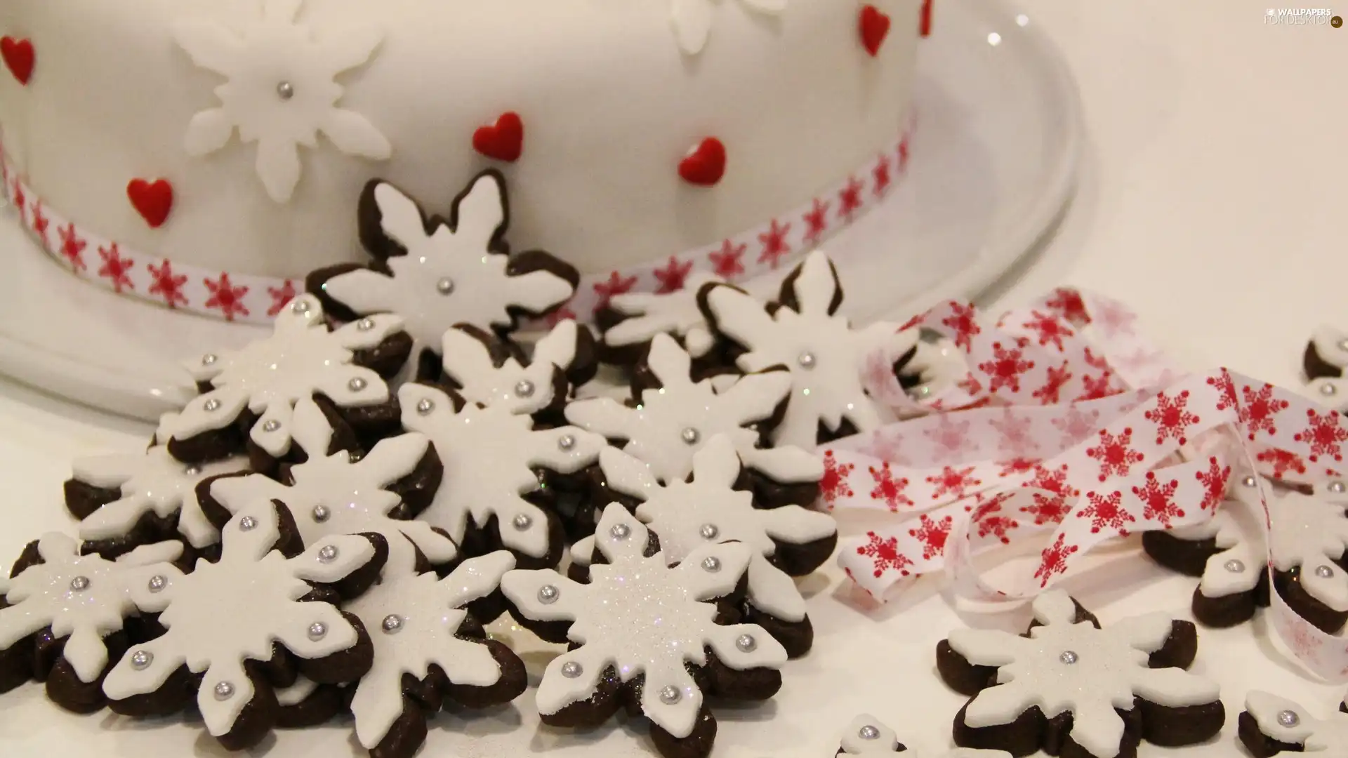 ribbon, cake, Cookies