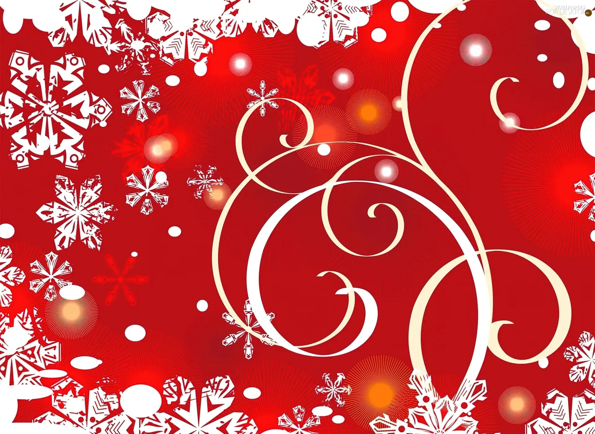ribbon, flakes, snow
