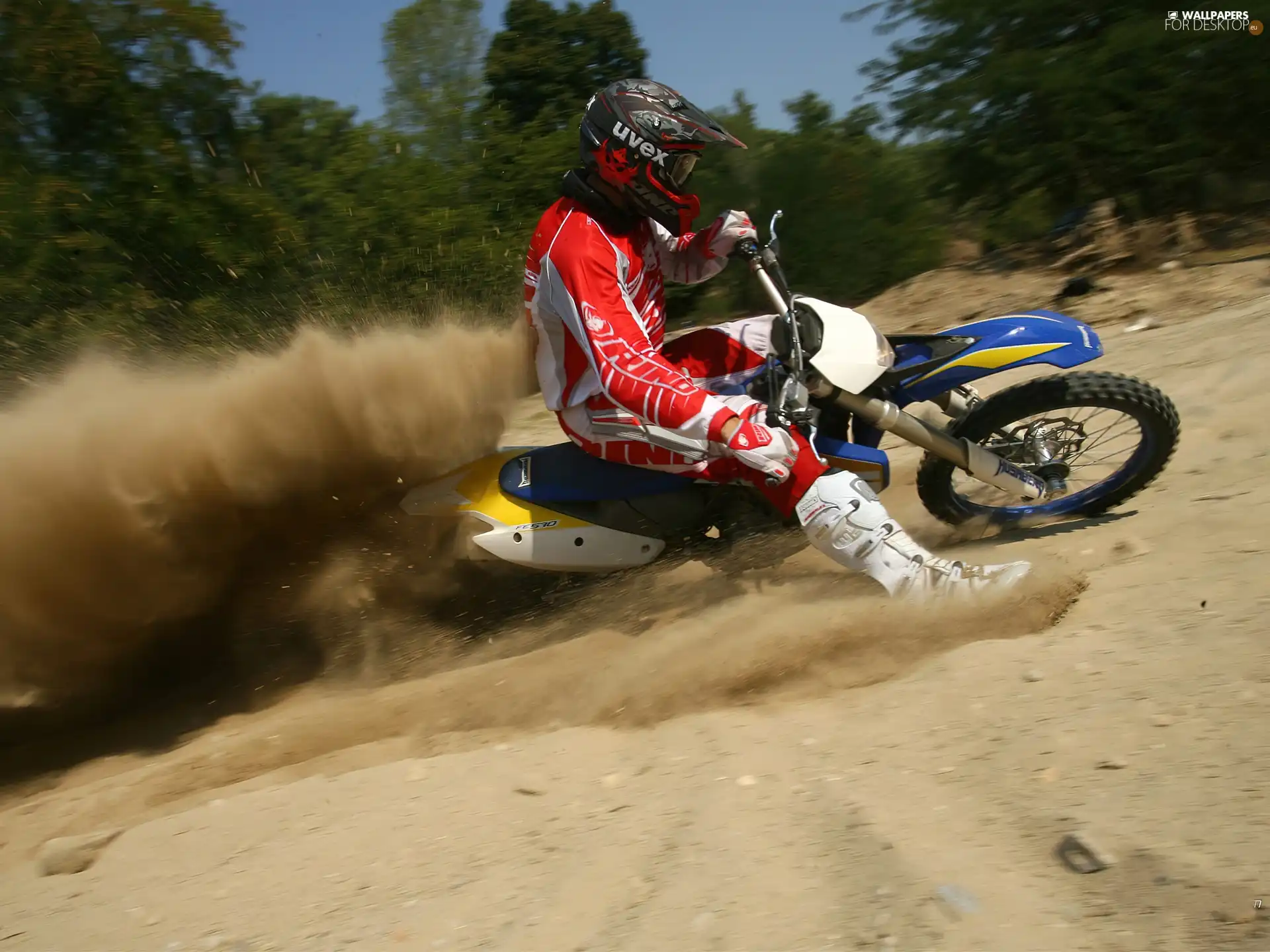 Field, Husaberg FE570, ride