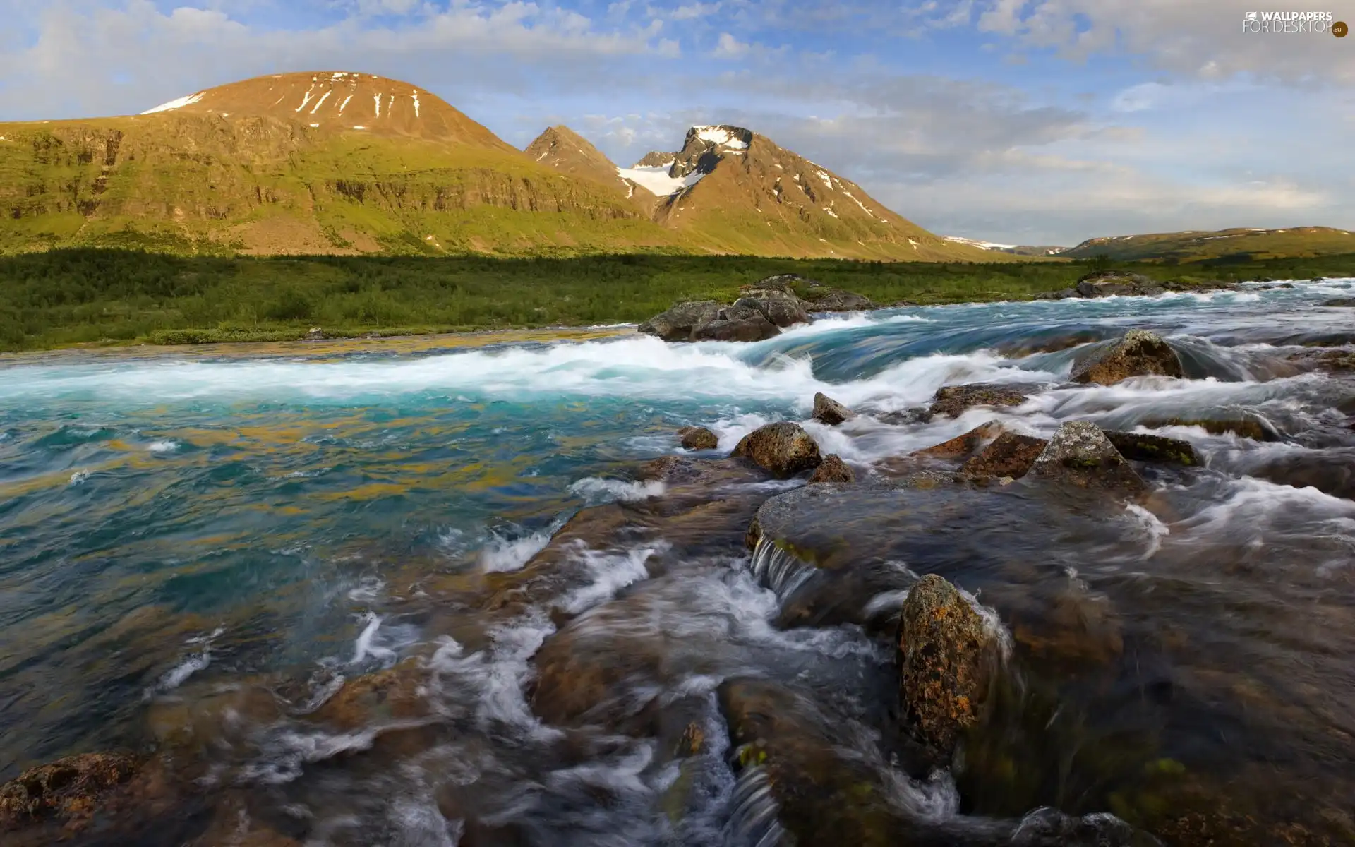 Mountains, River