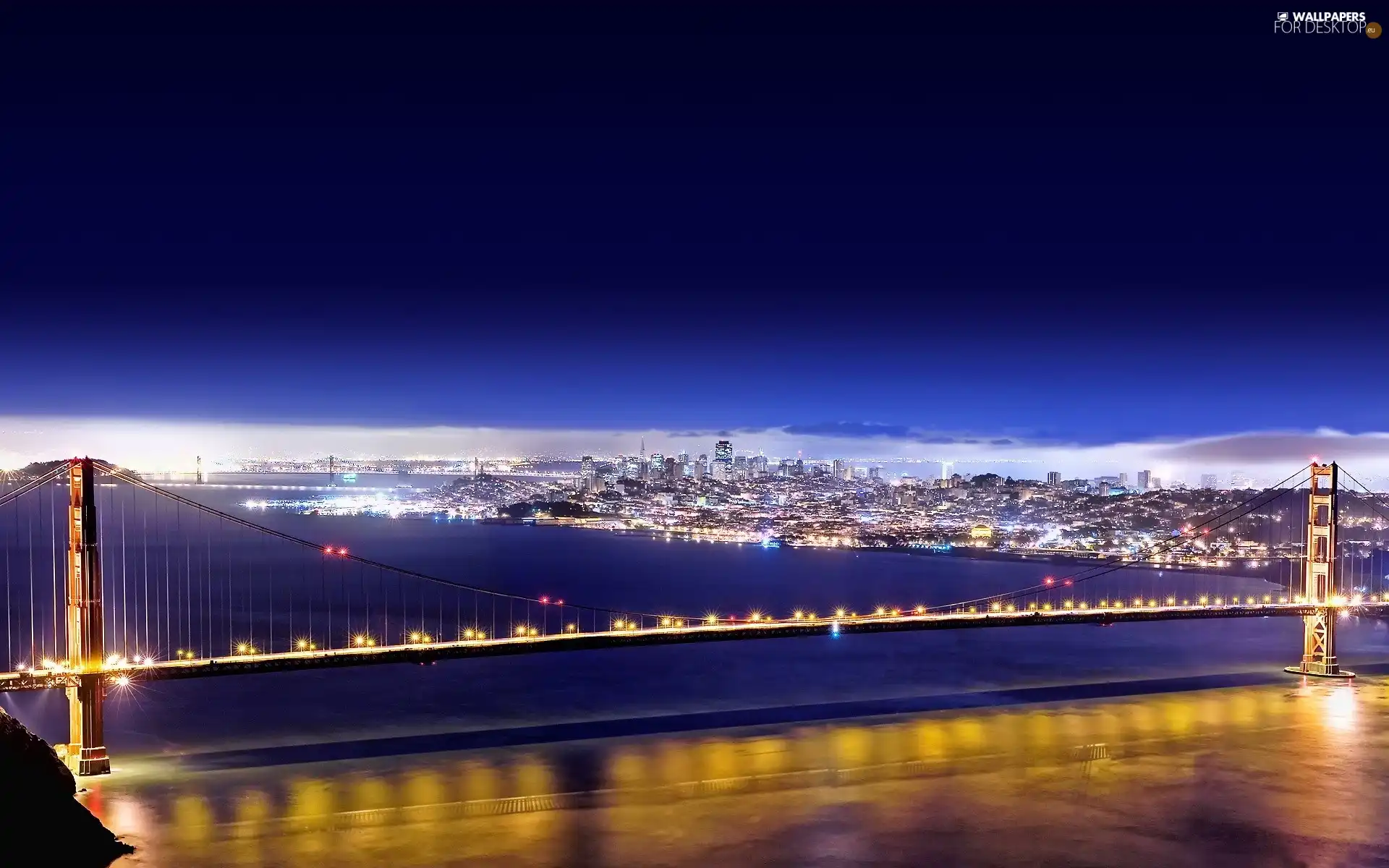 River, bridge, Town