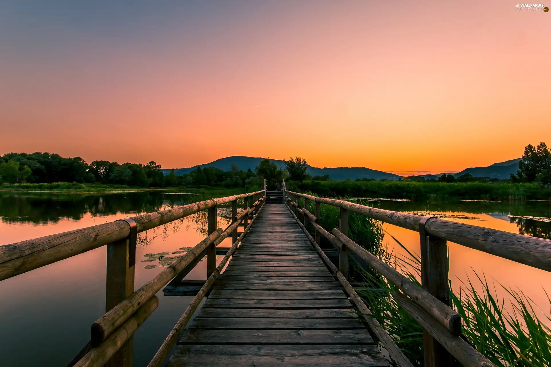 west, Platform, River, sun