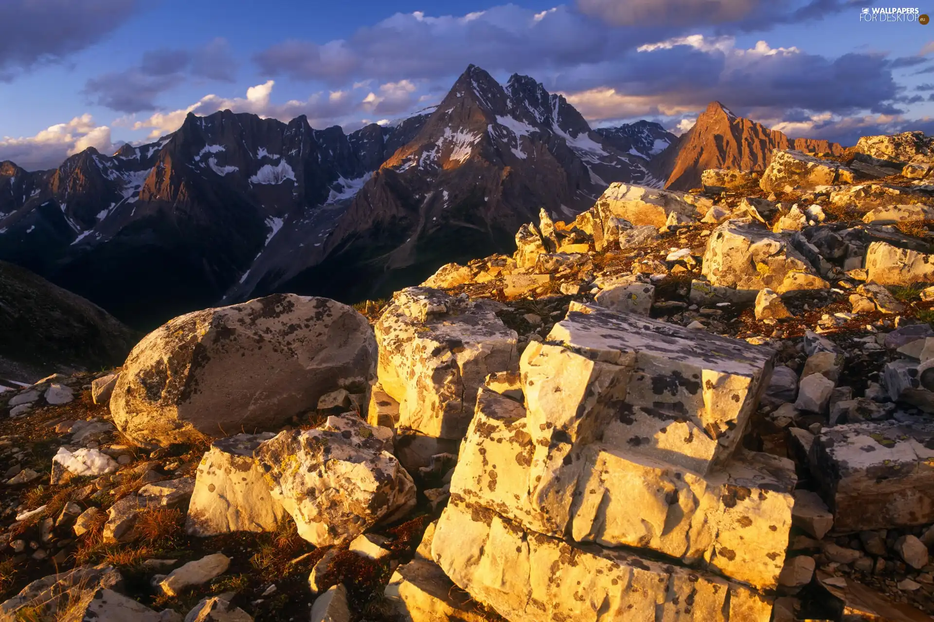 Mountains, rocks