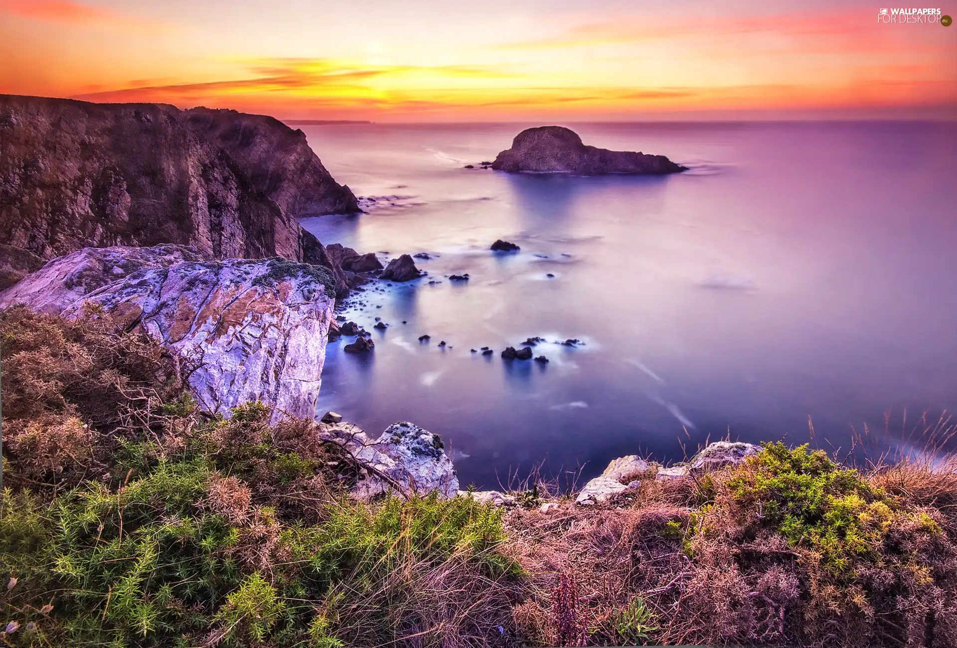 rocks, Coast, sea