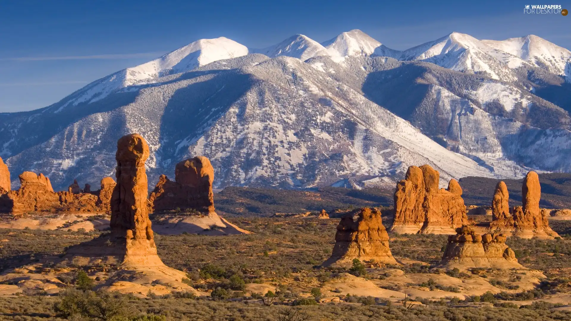 rocks, Mountains, snow