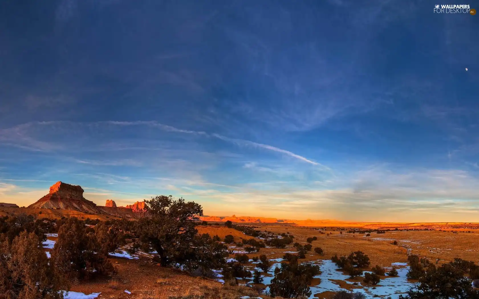 Rocks, west, sun