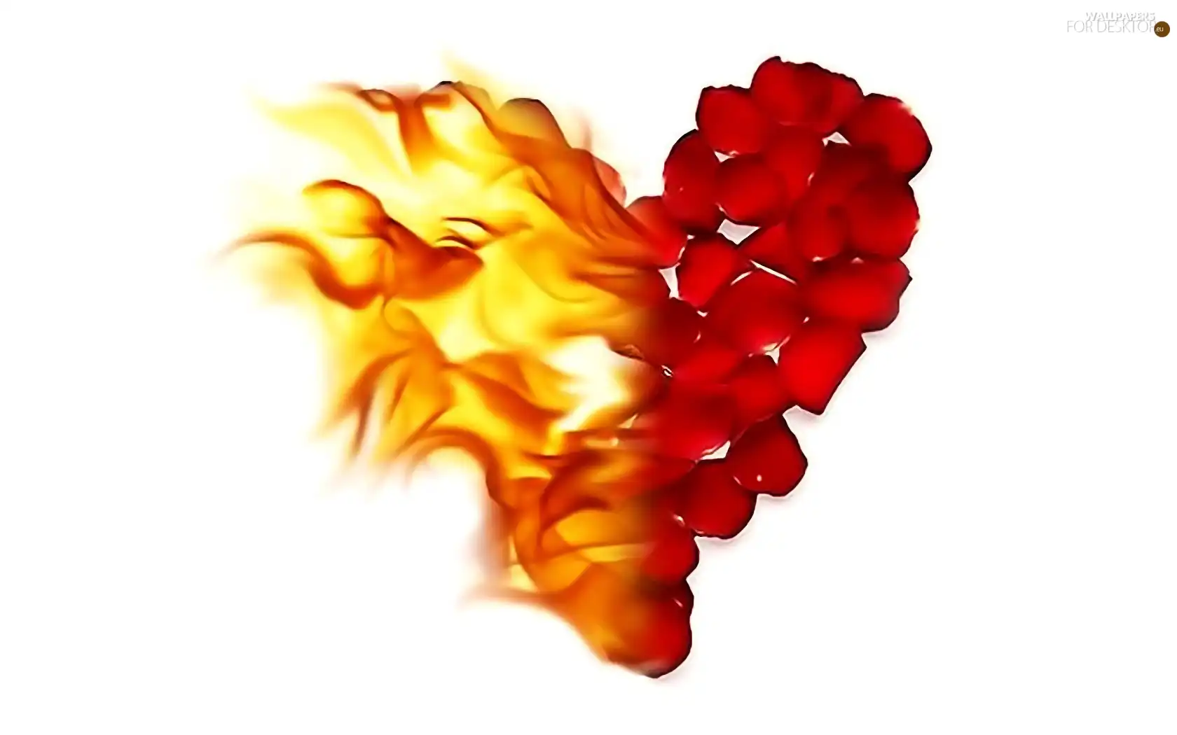 Heart, flakes, rouge, Big Fire