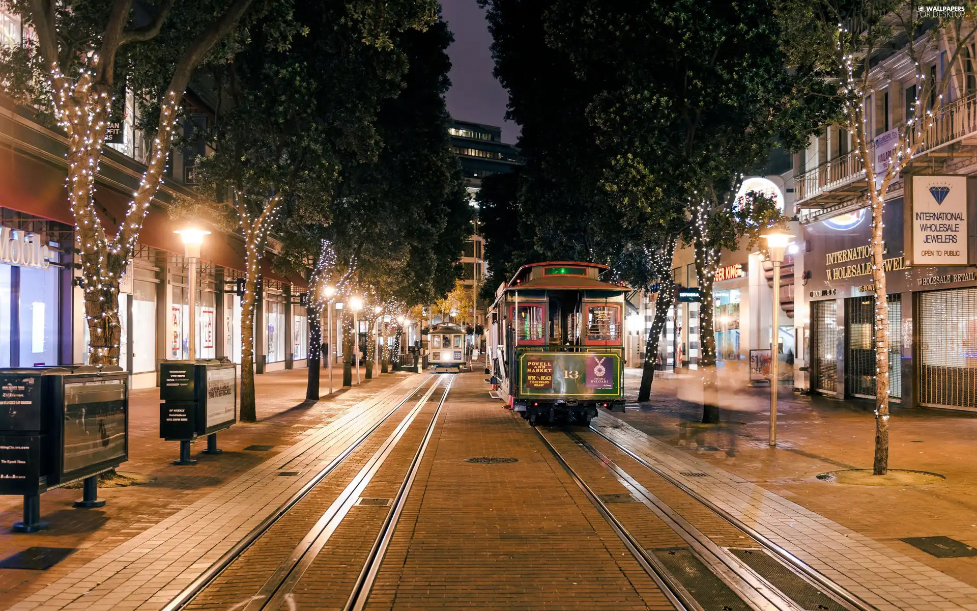 trams, Street, California, San Francisco, The United States