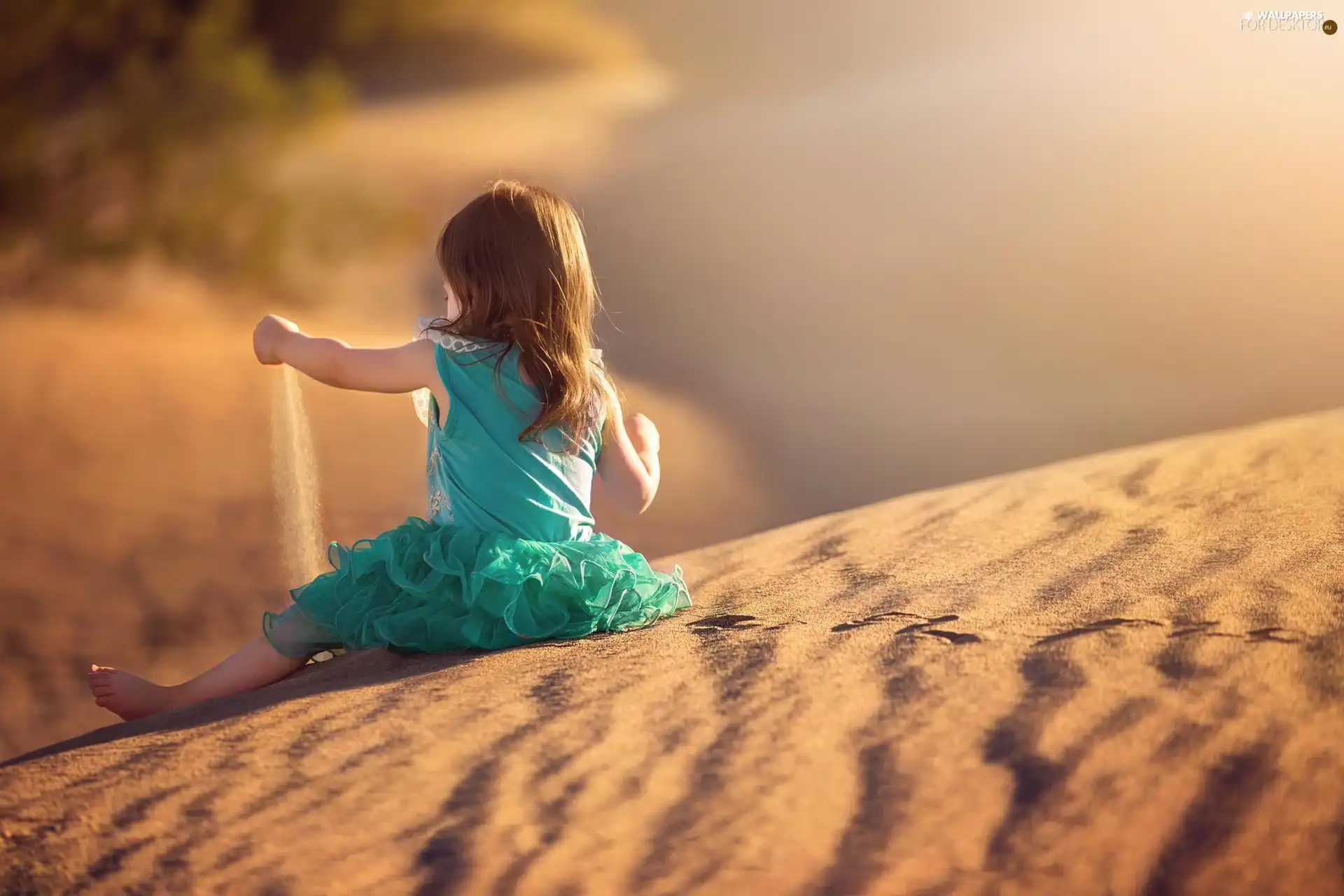 Sand, small, girl