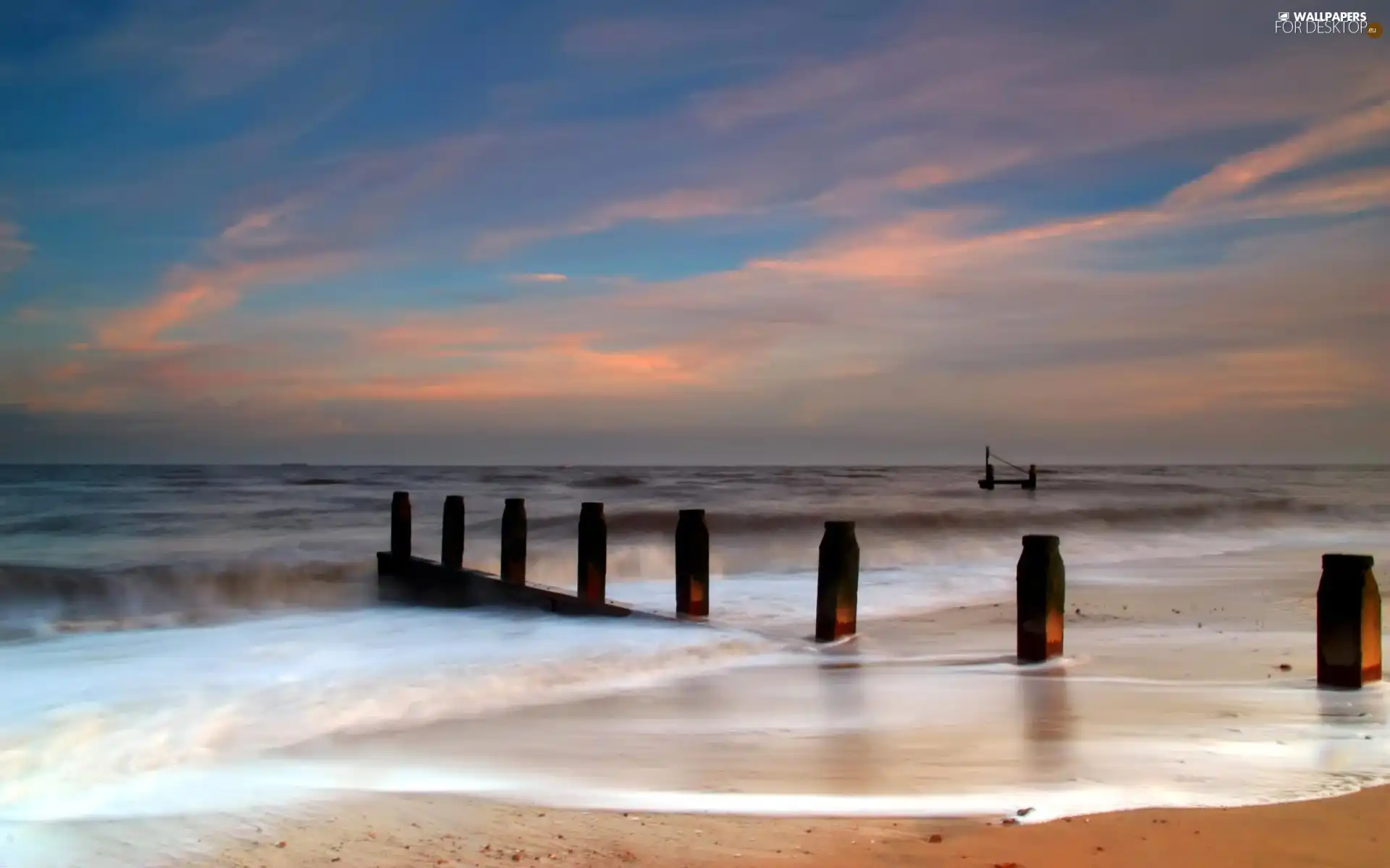 water, Beaches, Sand, Waves