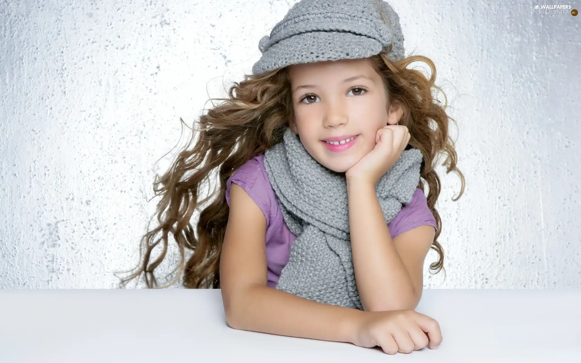Scarf, girl, Hat