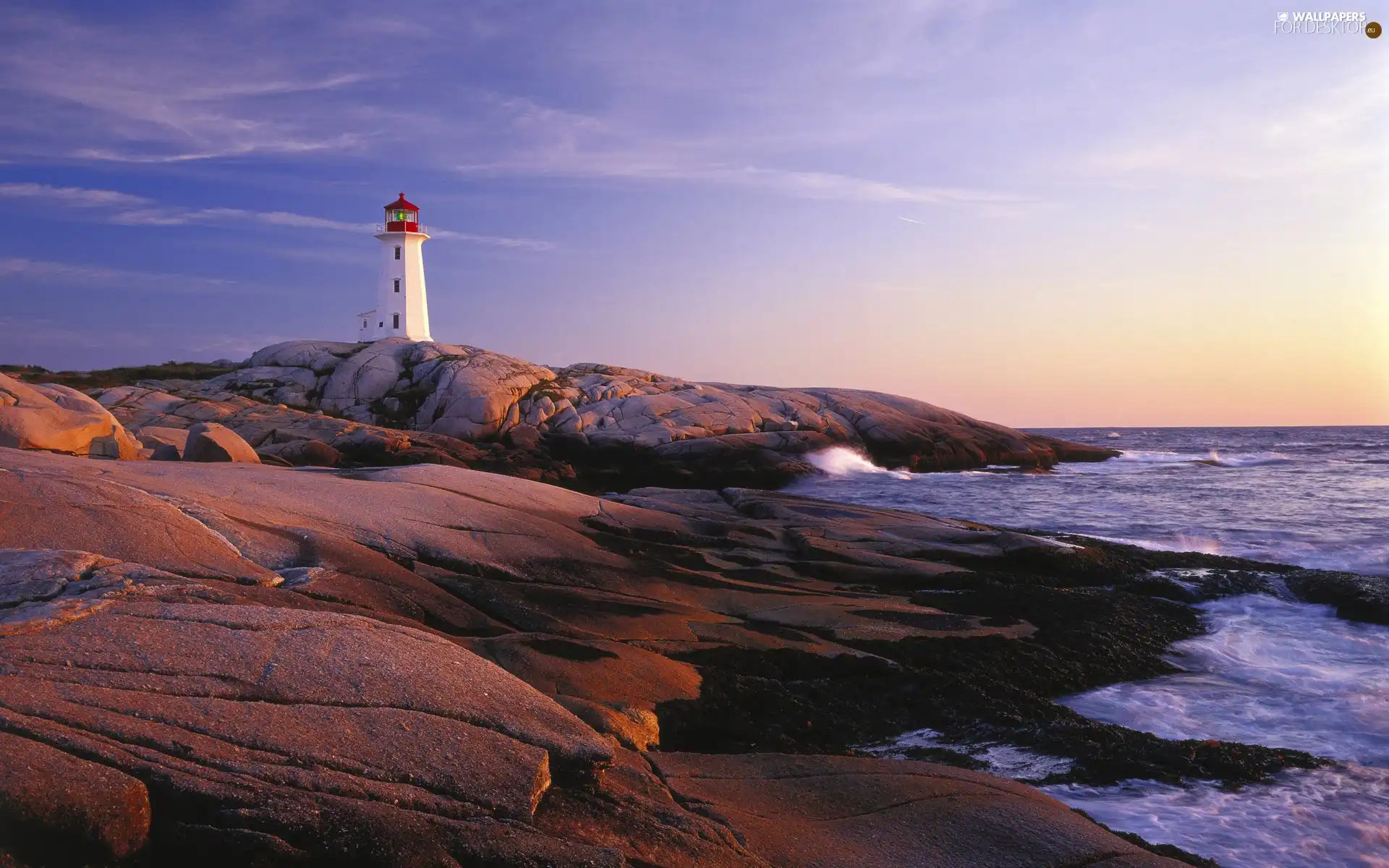 Lighthouse, rocks, sea, maritime