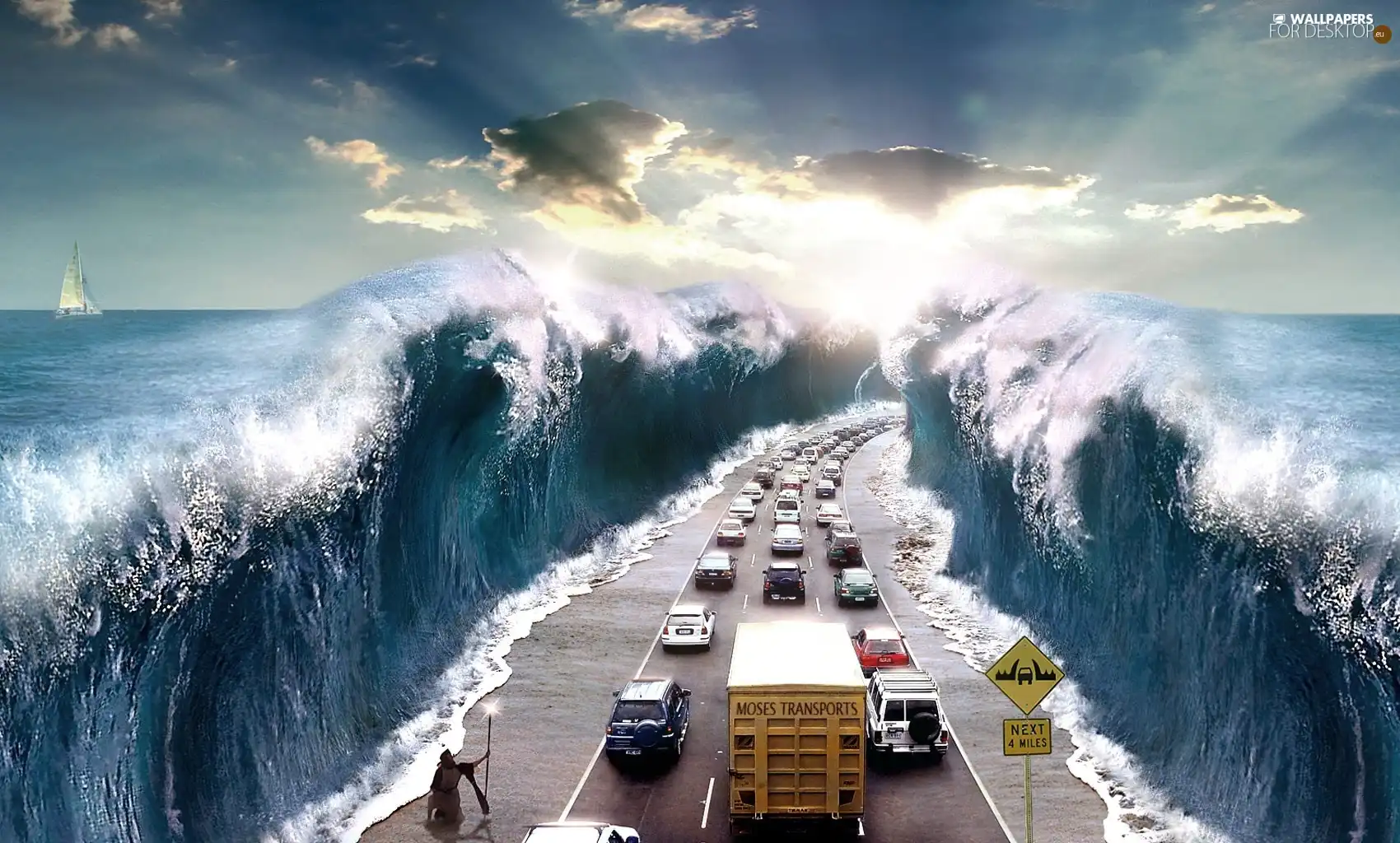 parting, sea