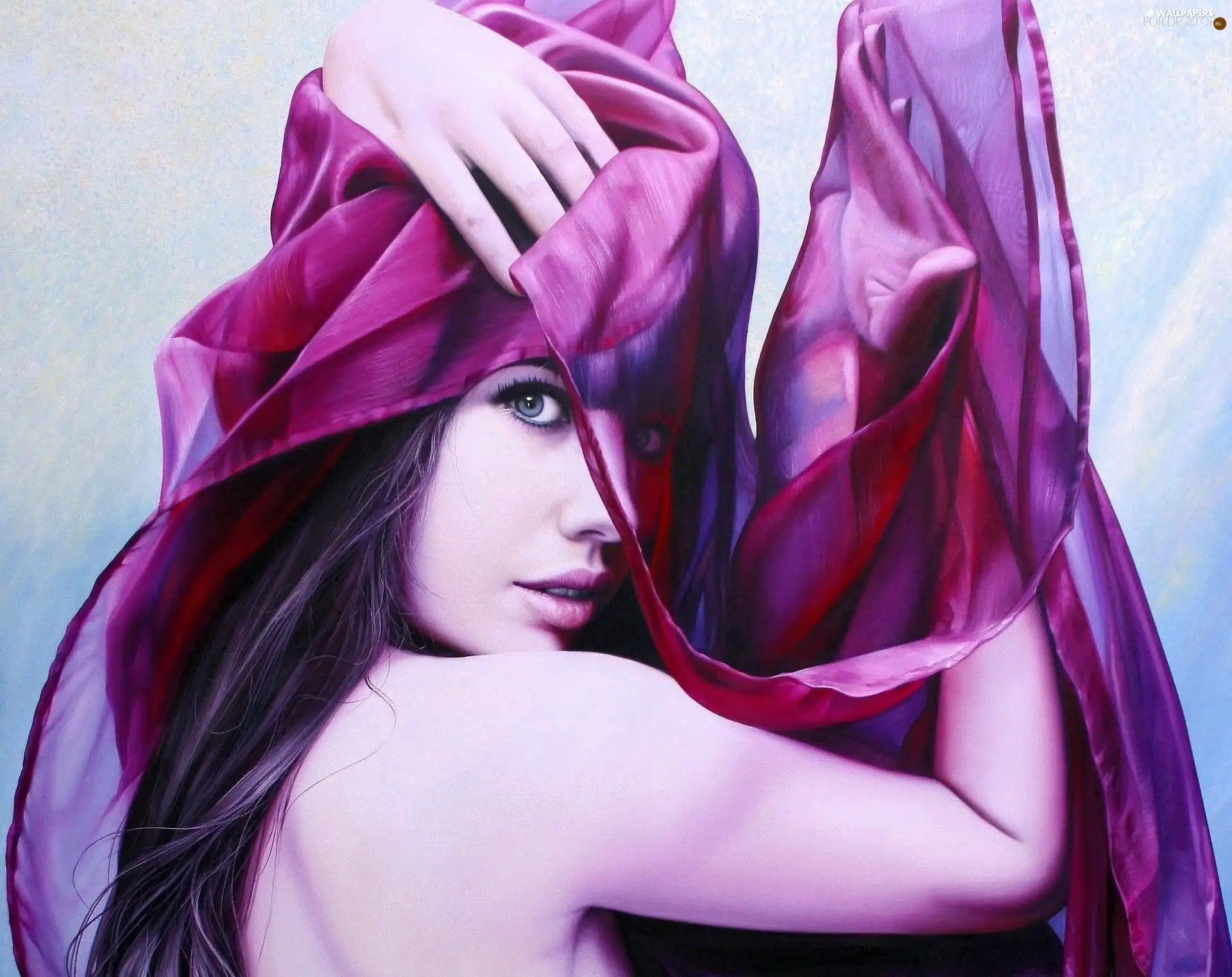 shawl, Women, Chiffon
