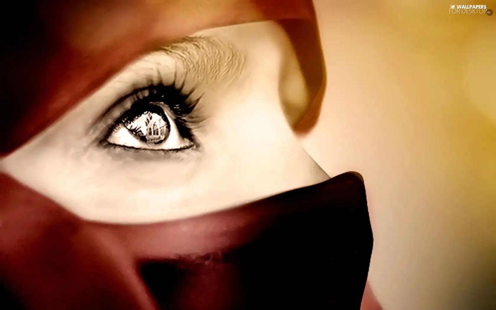 shawl, Women, eye