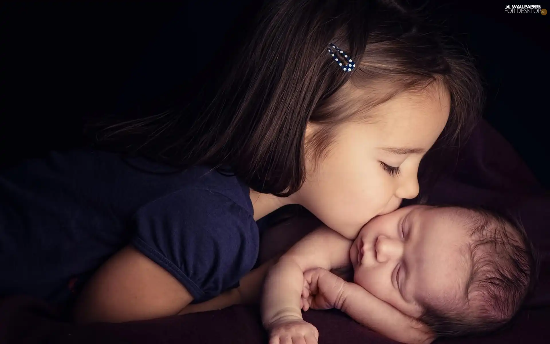 Sleeping, girl, siblings, babe