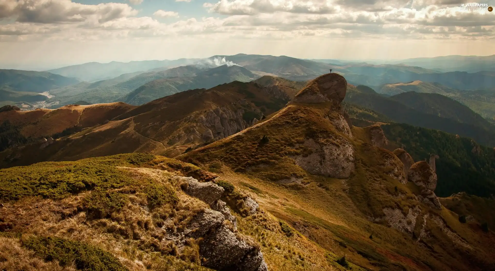 Mountains, Sky, Human, The Hills