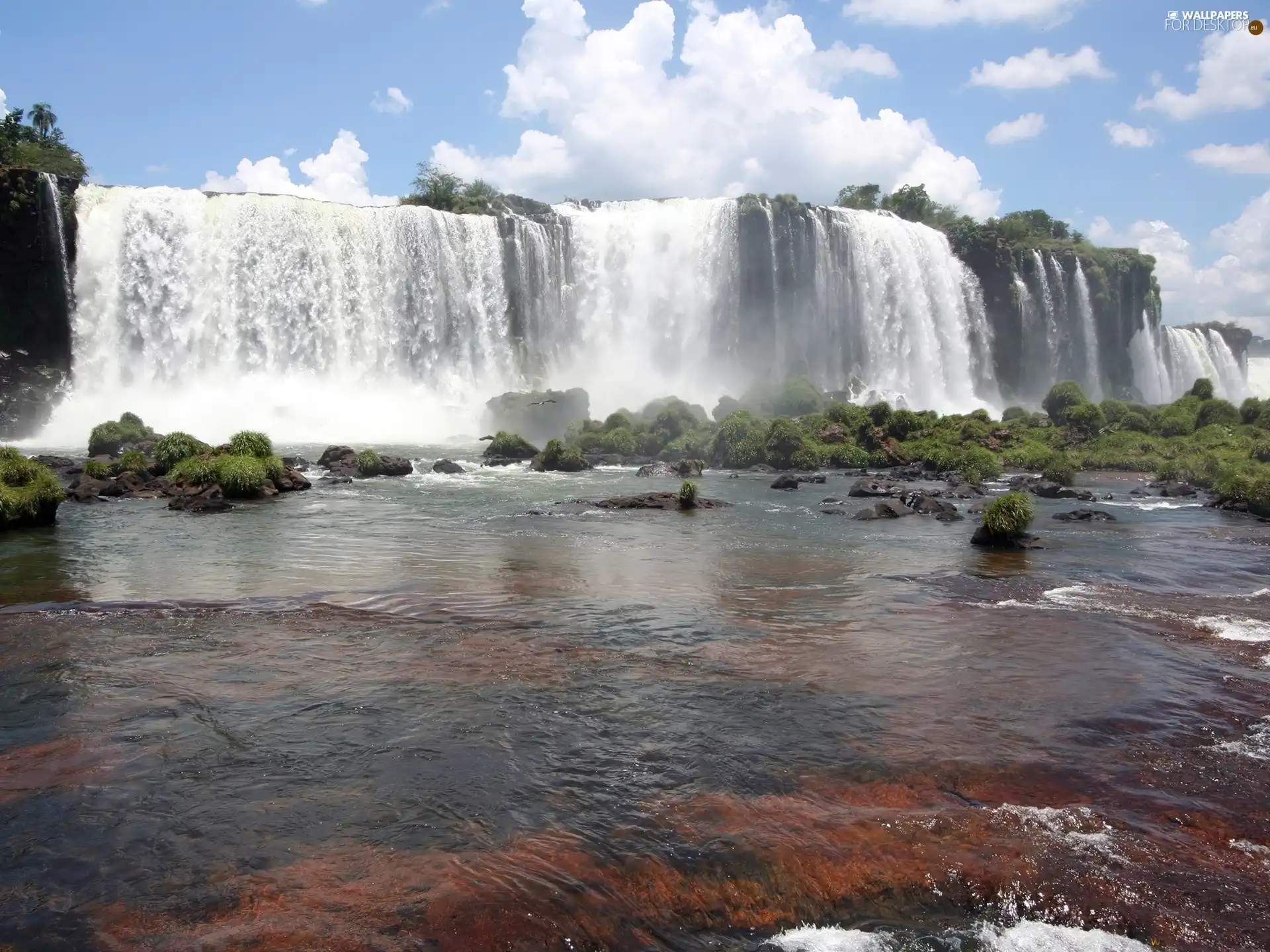 impressive, waterfall, Sky, Big