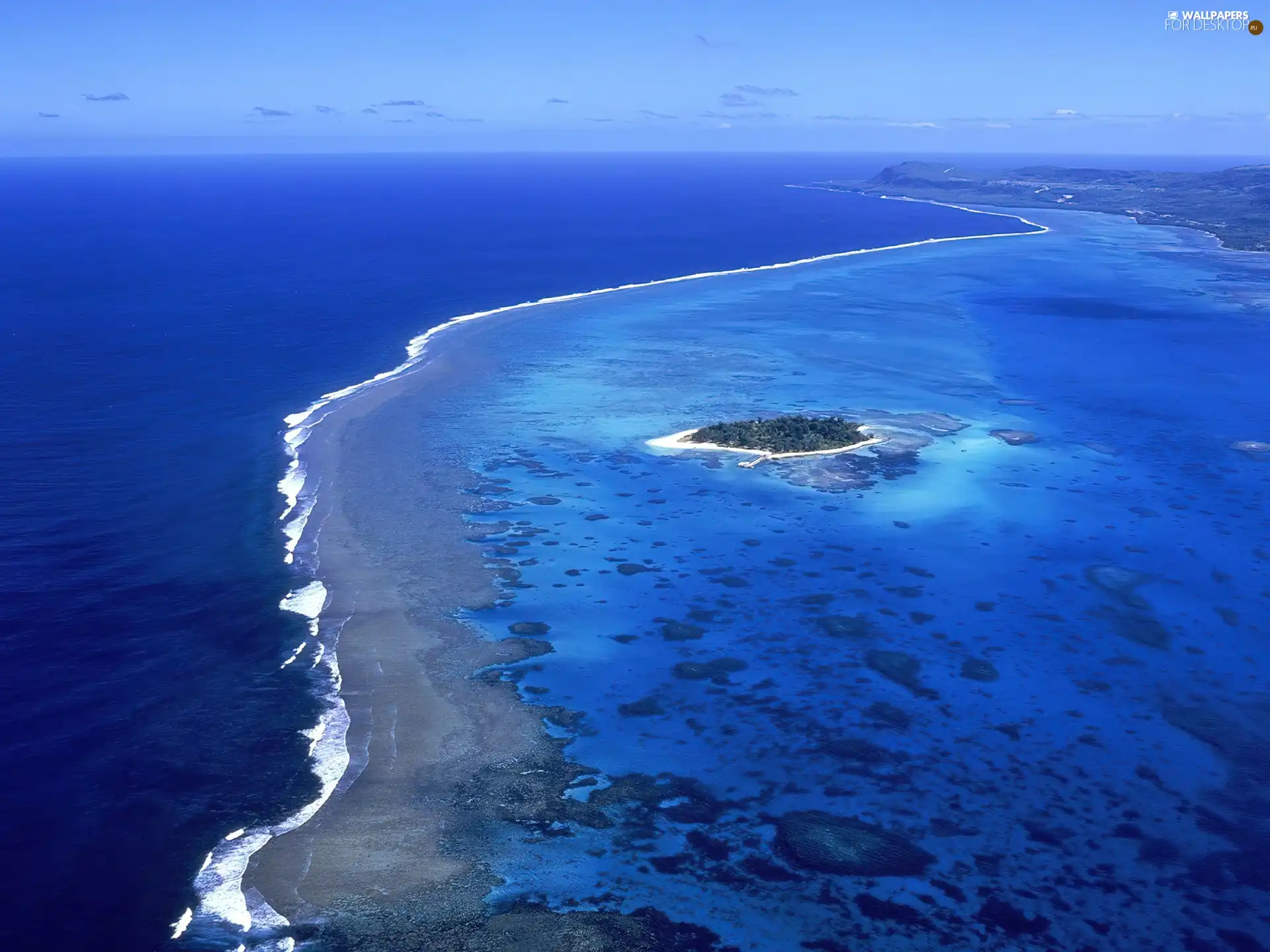 Sky, sea, Island