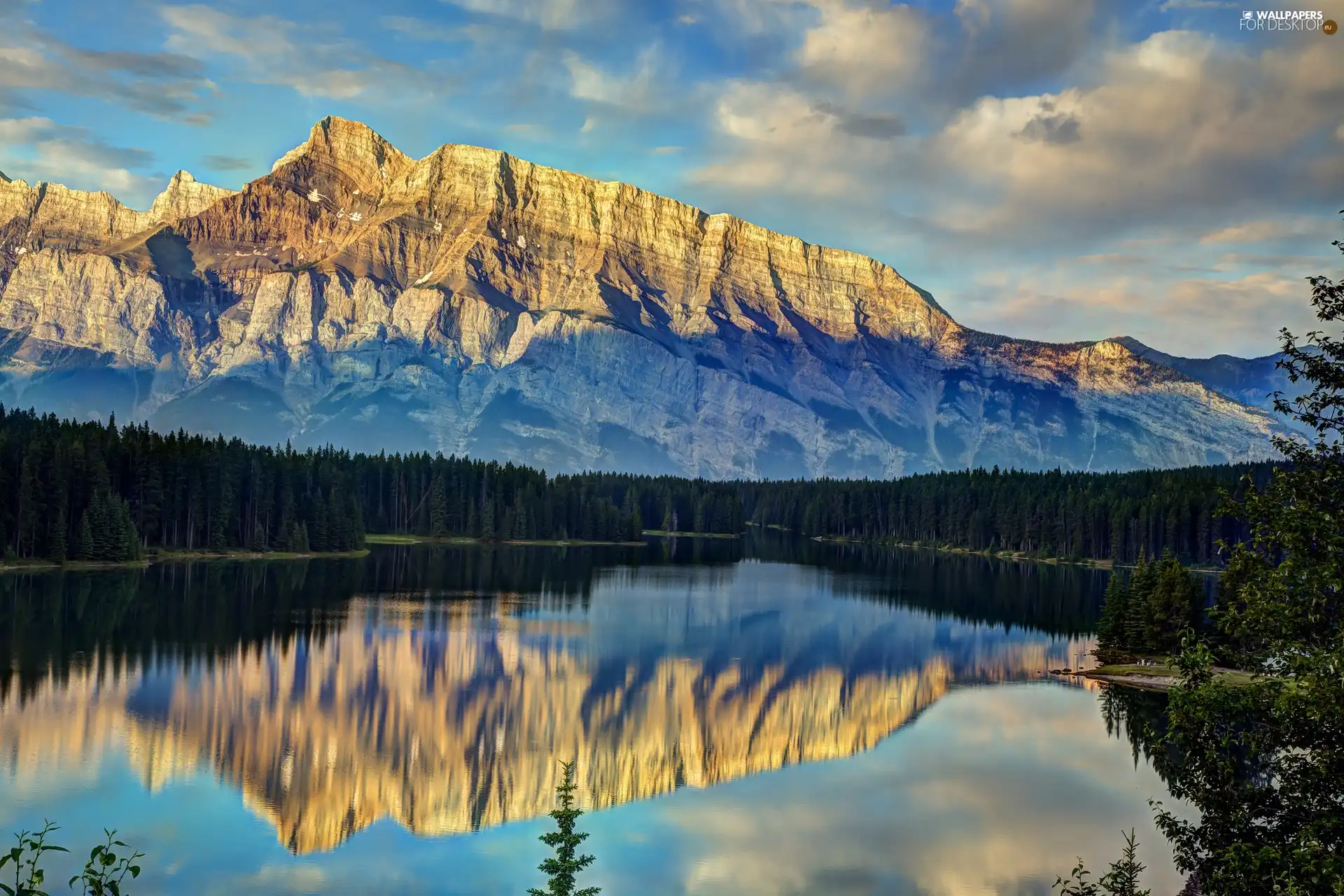 Landscapes, lake, Sky, Gory