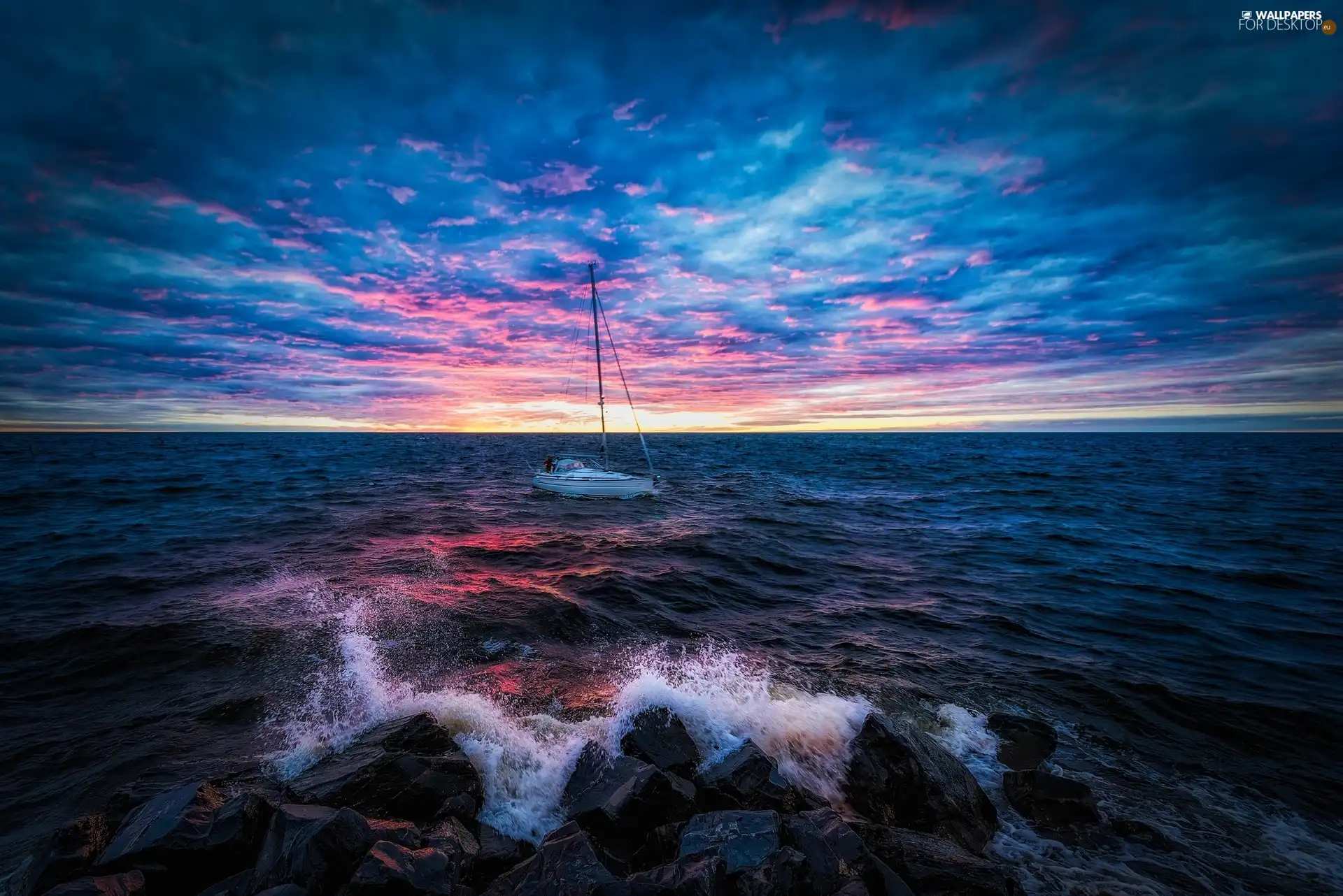 sea, color, Sky, Yacht