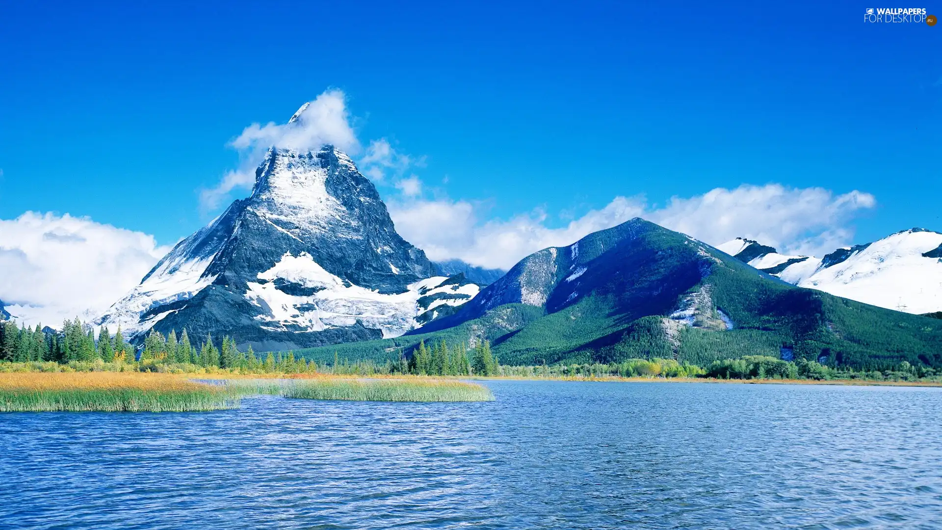 Sky, Mountains, water