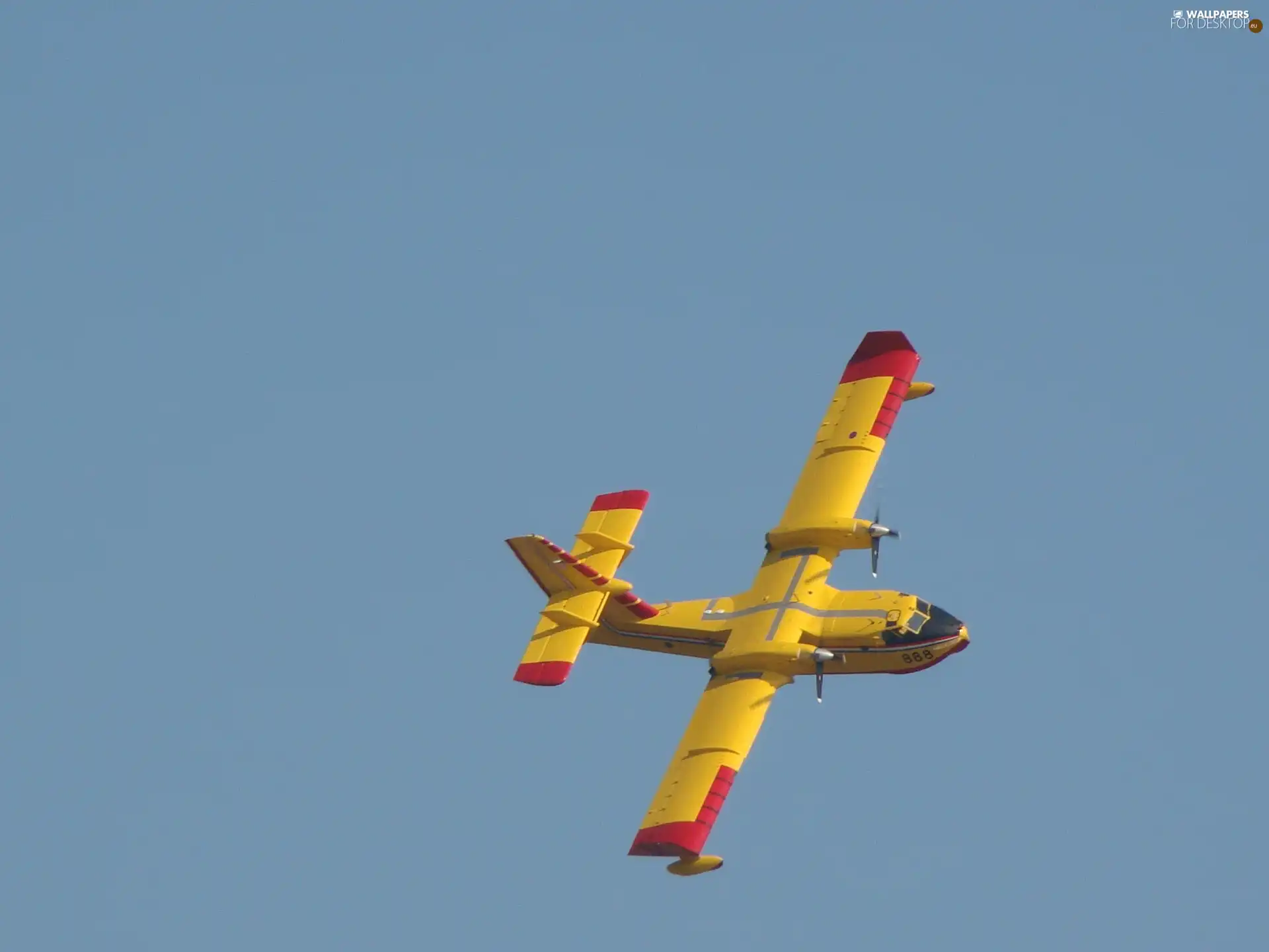 yellow, plane, Sky, Red