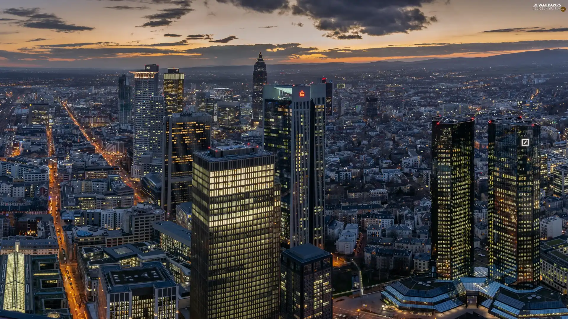 Hessen, Germany, Houses, skyscrapers, Frankfurt am Main