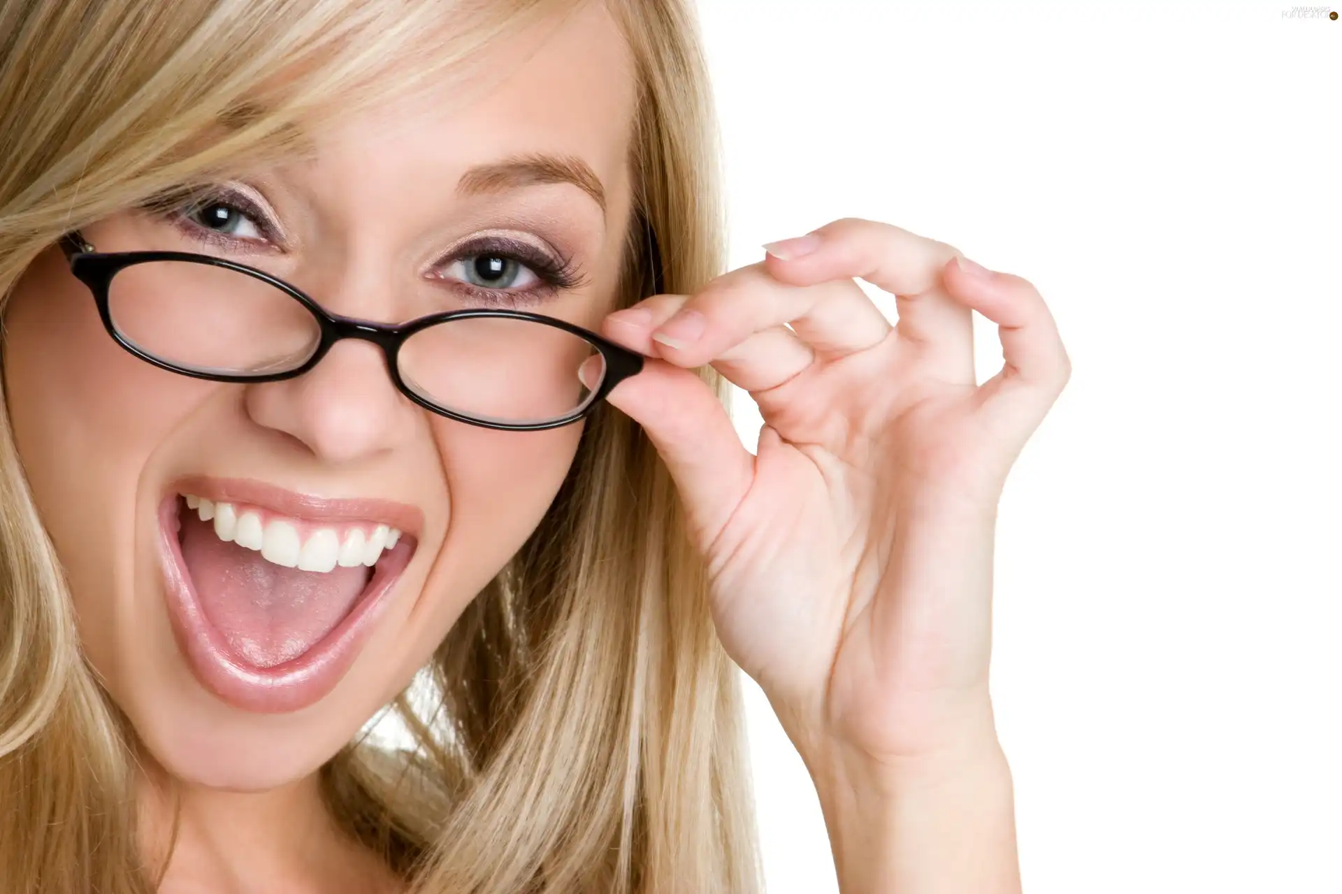 Smile, Women, Glasses