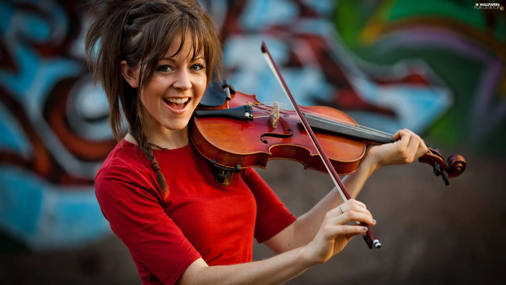 violin, lindsey stirling, Smile