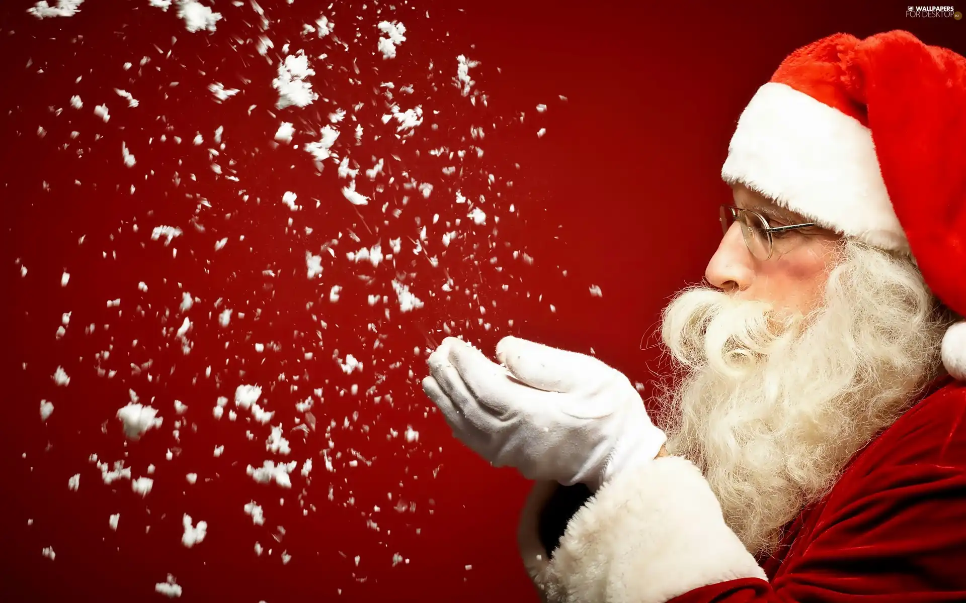snow, Santa, flakes