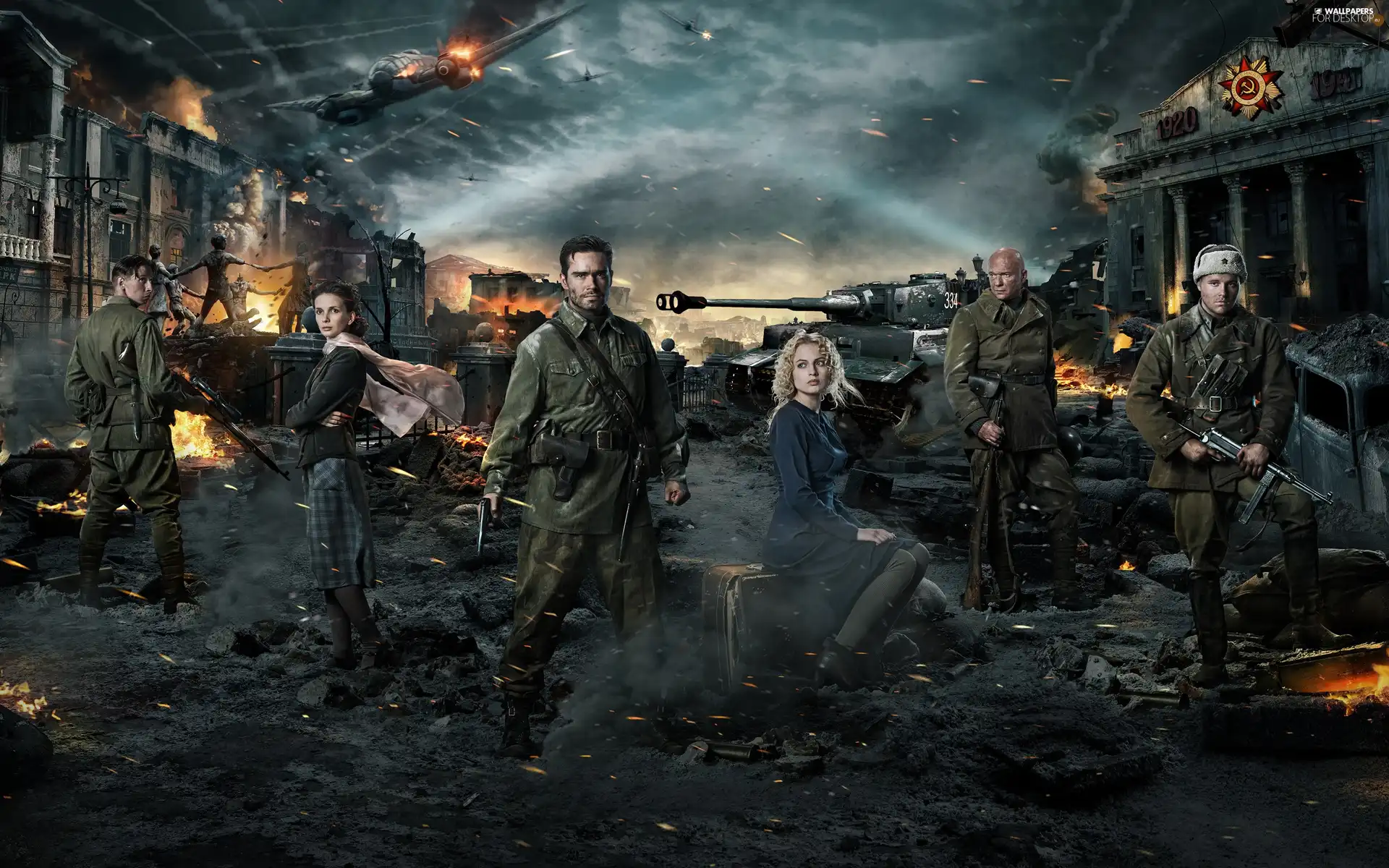 movie, war, soldiers, Stalingrad