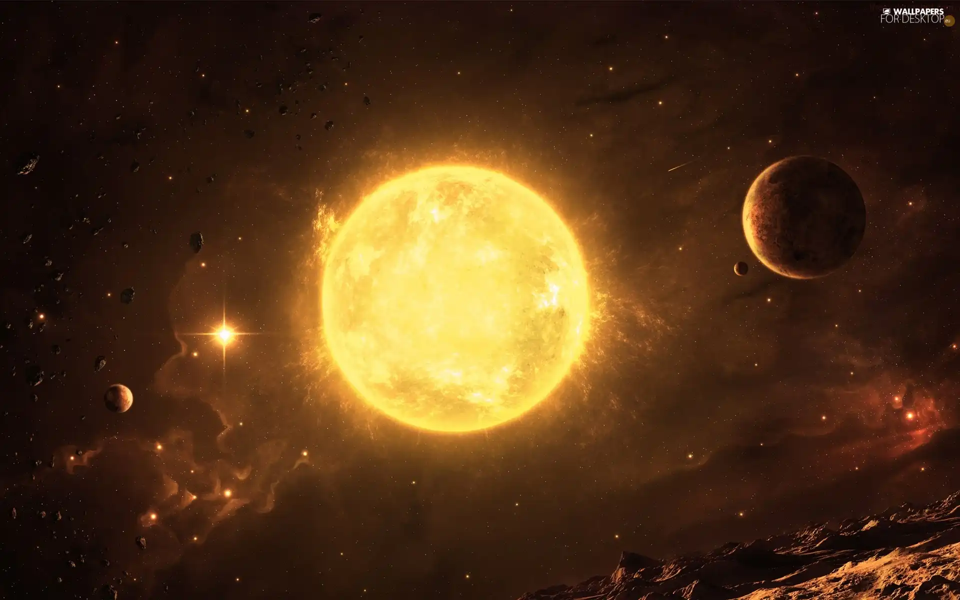 star, sun, Planets