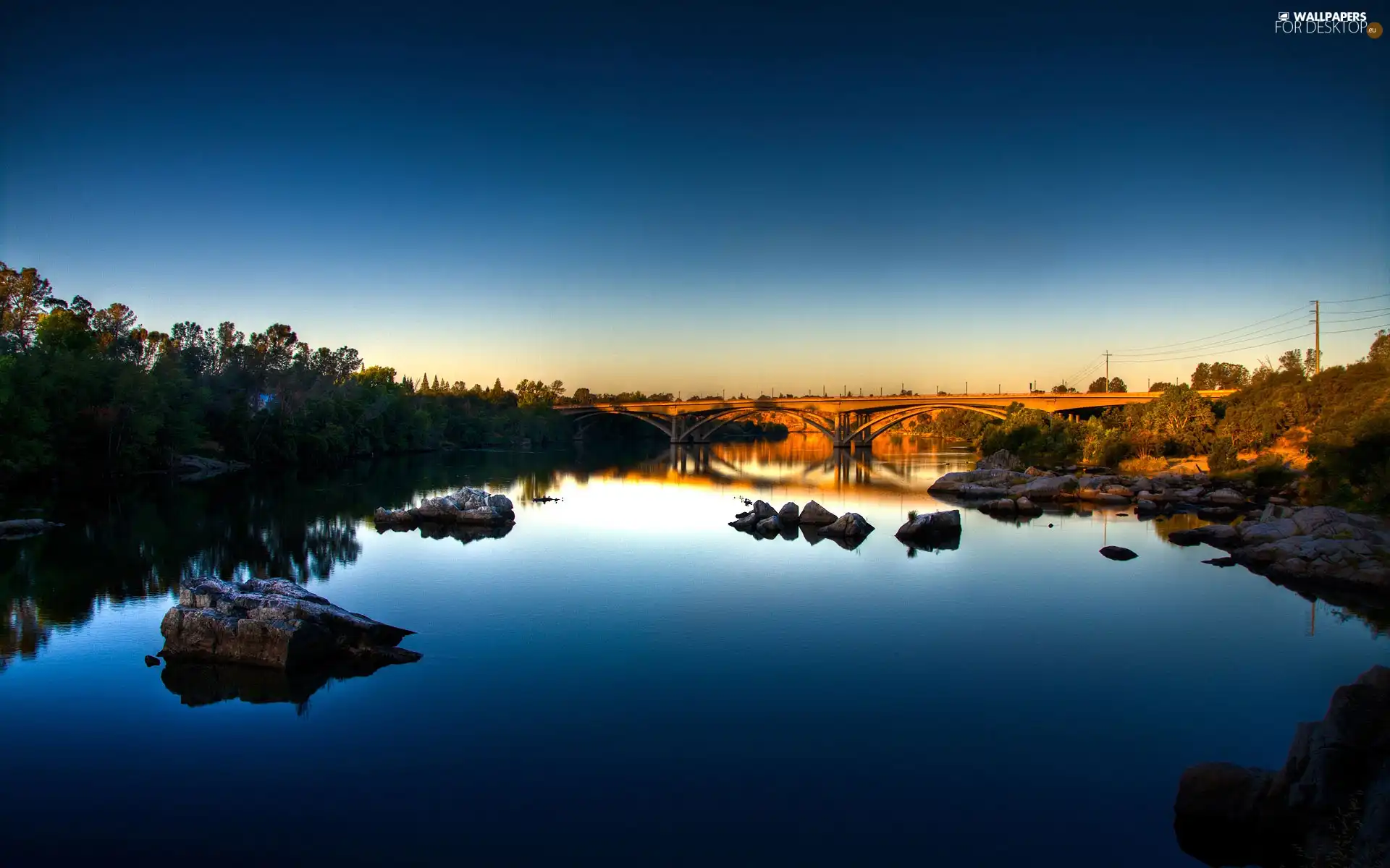 Stones, bridge, River