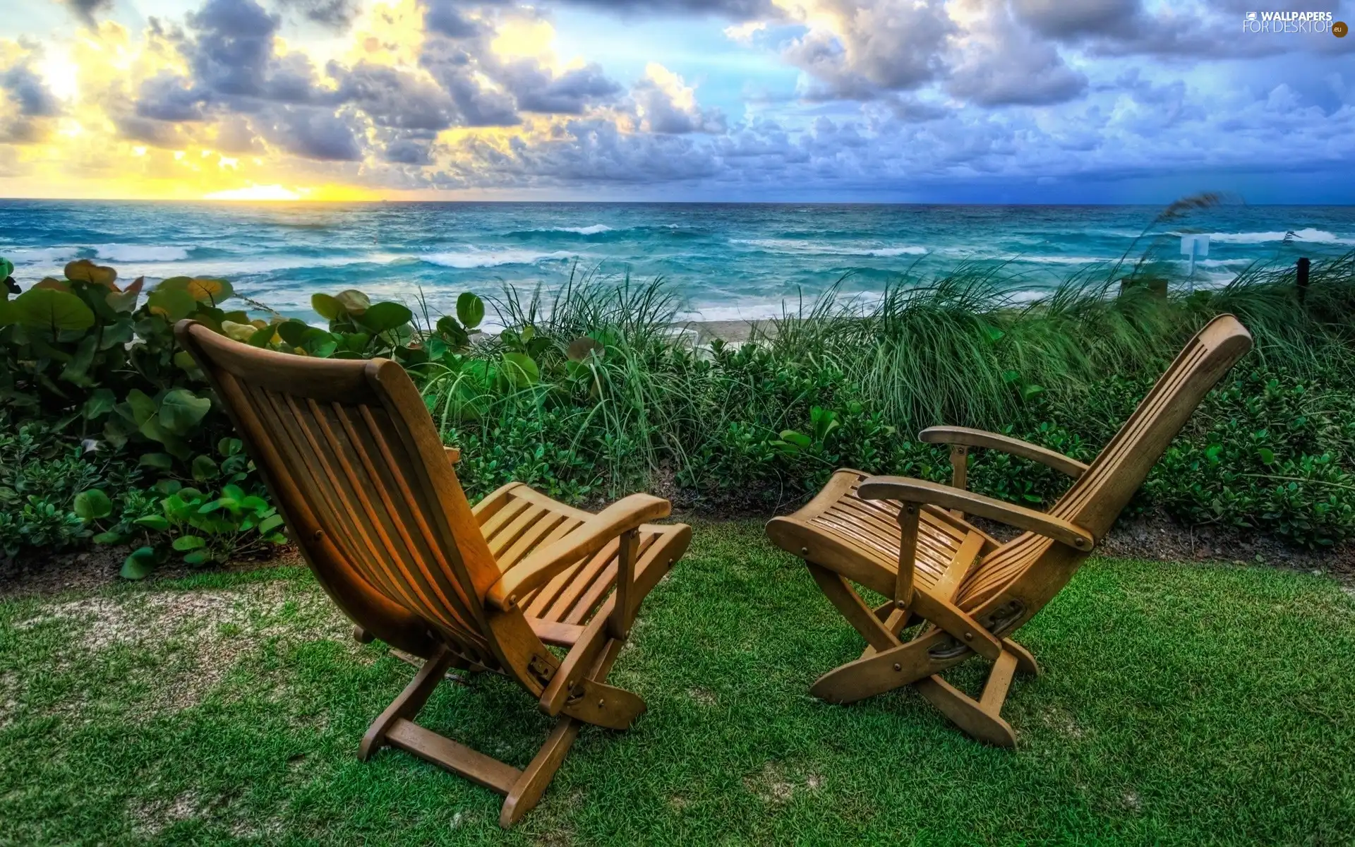 Stool, sea, Beaches