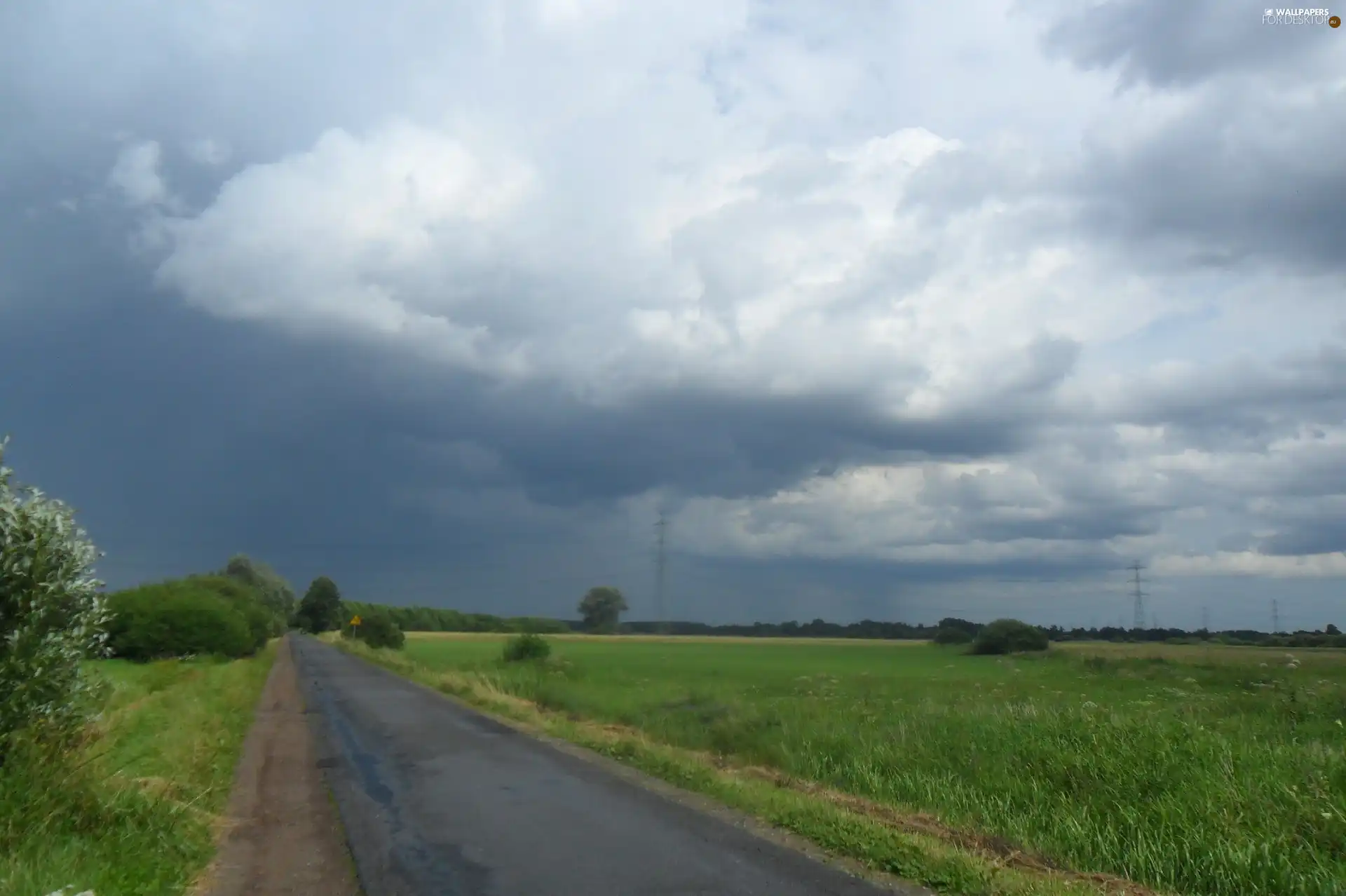 storm, clouds, before