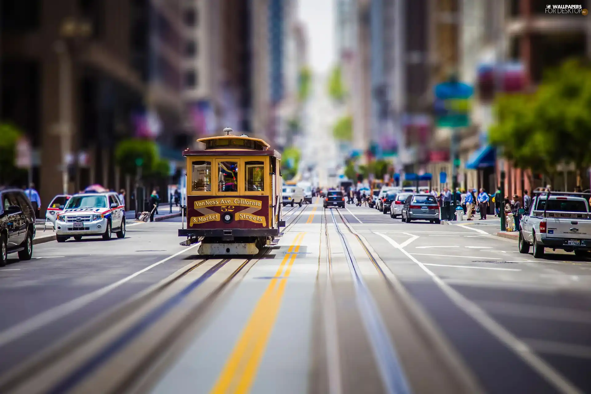 San Francisco, tram, Street, USA