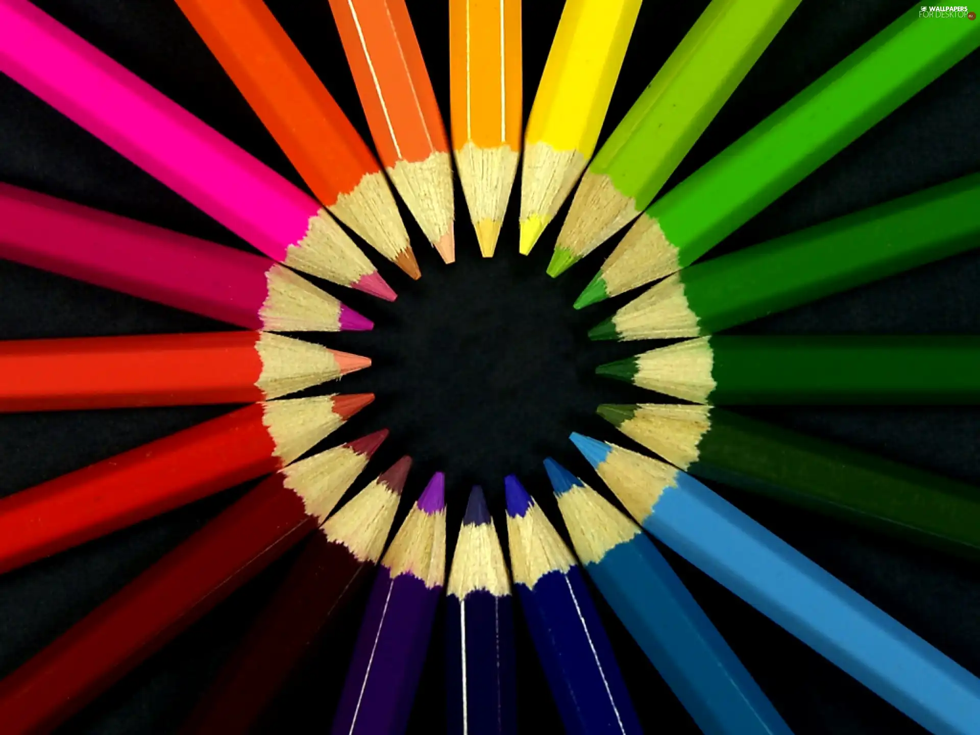 rainbow, shape, sun, crayons