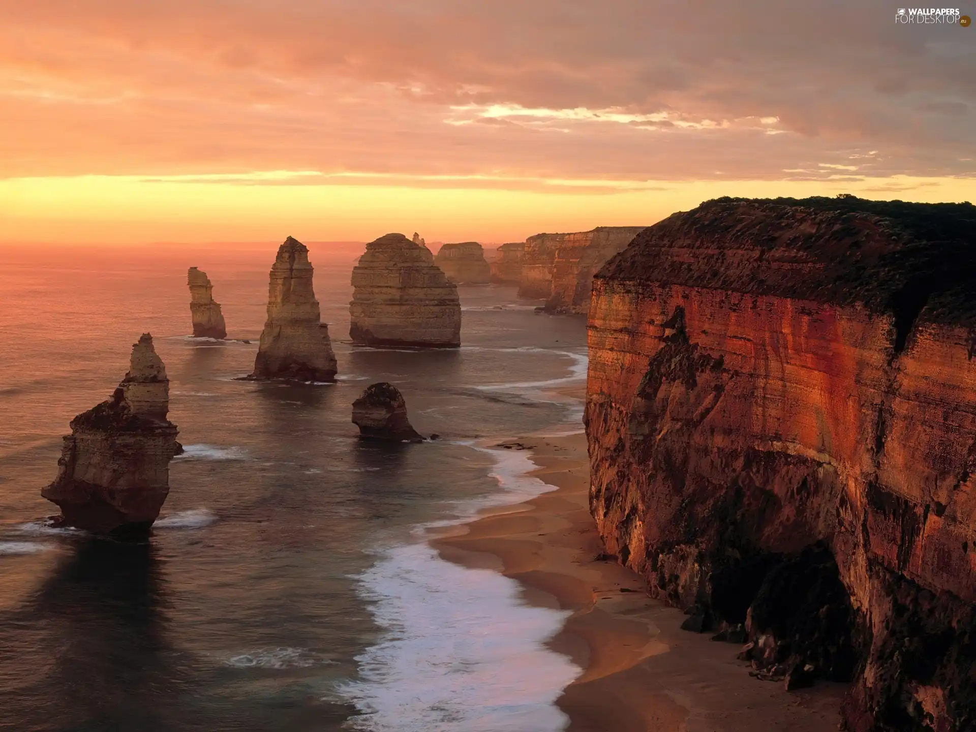 sun, rocks, west