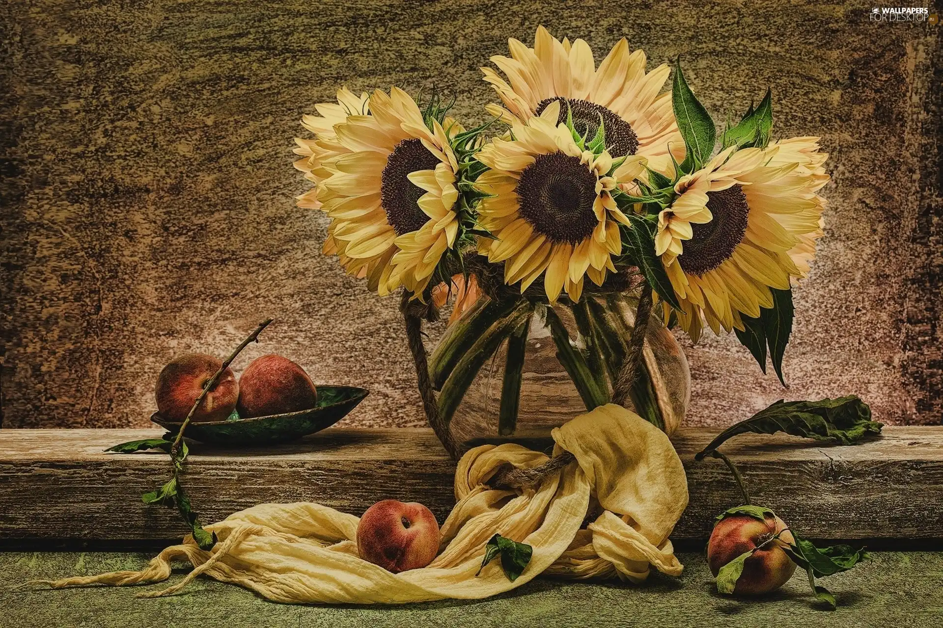 sunflowers, Flowers, composition
