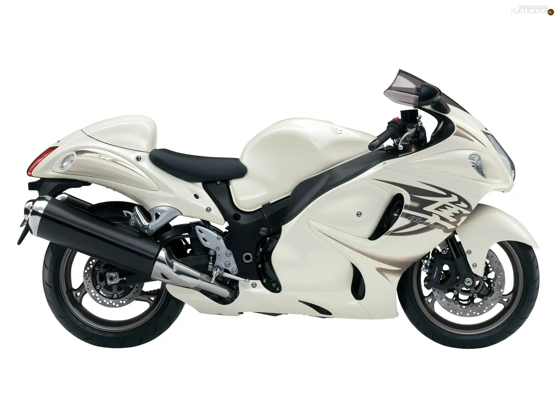 silencer, White, suzuki GSX 1300R Hayabusa