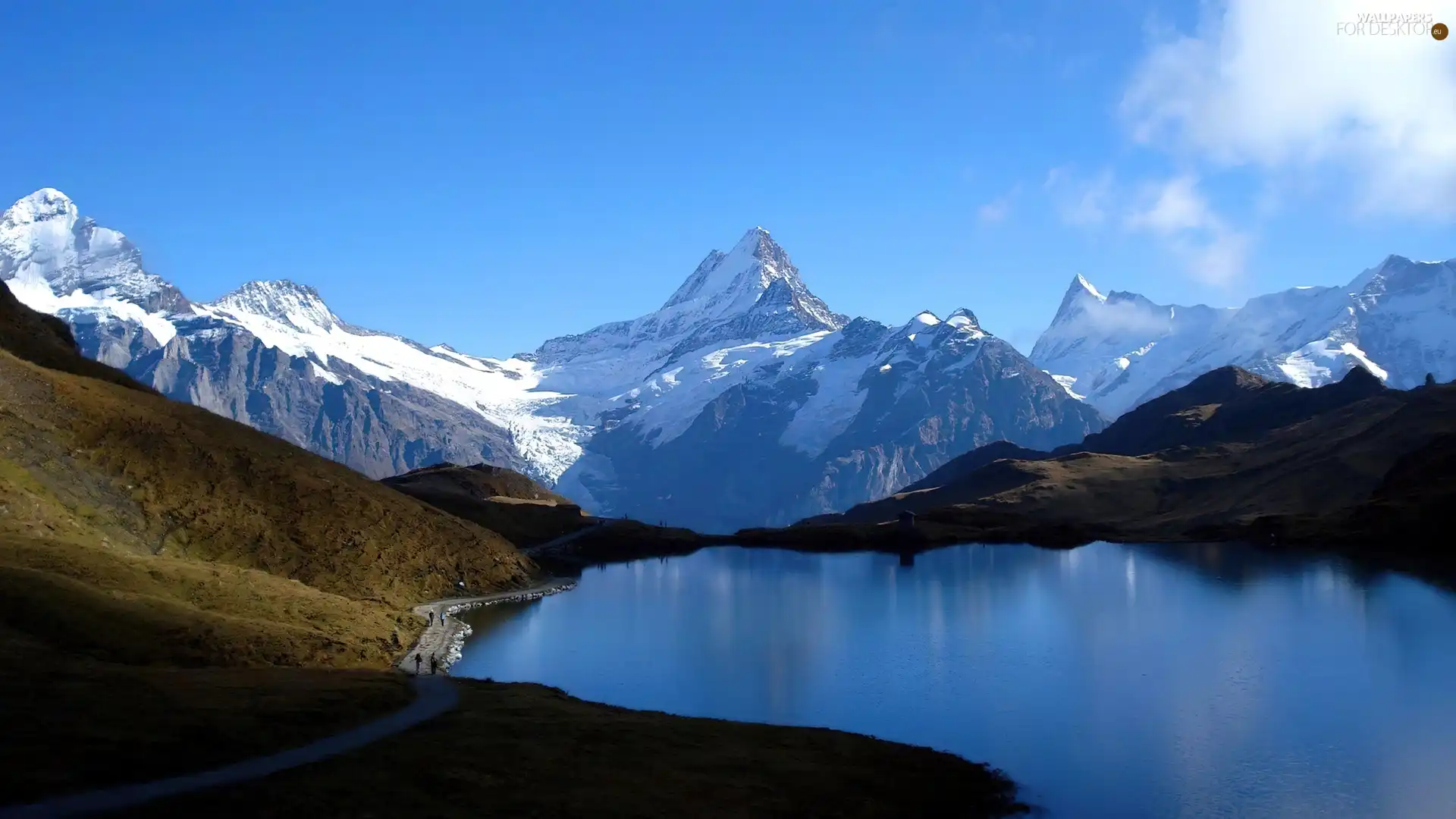 Switzerland, lake, Mountains