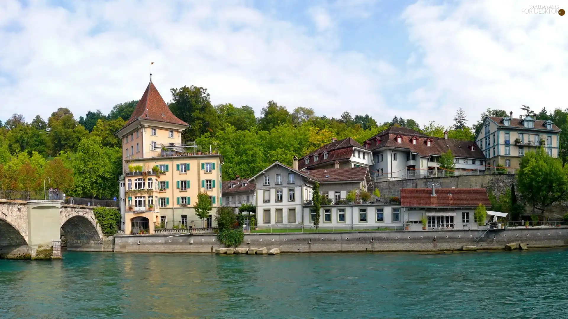 panorama, Untertorbruck, Switzerland, town