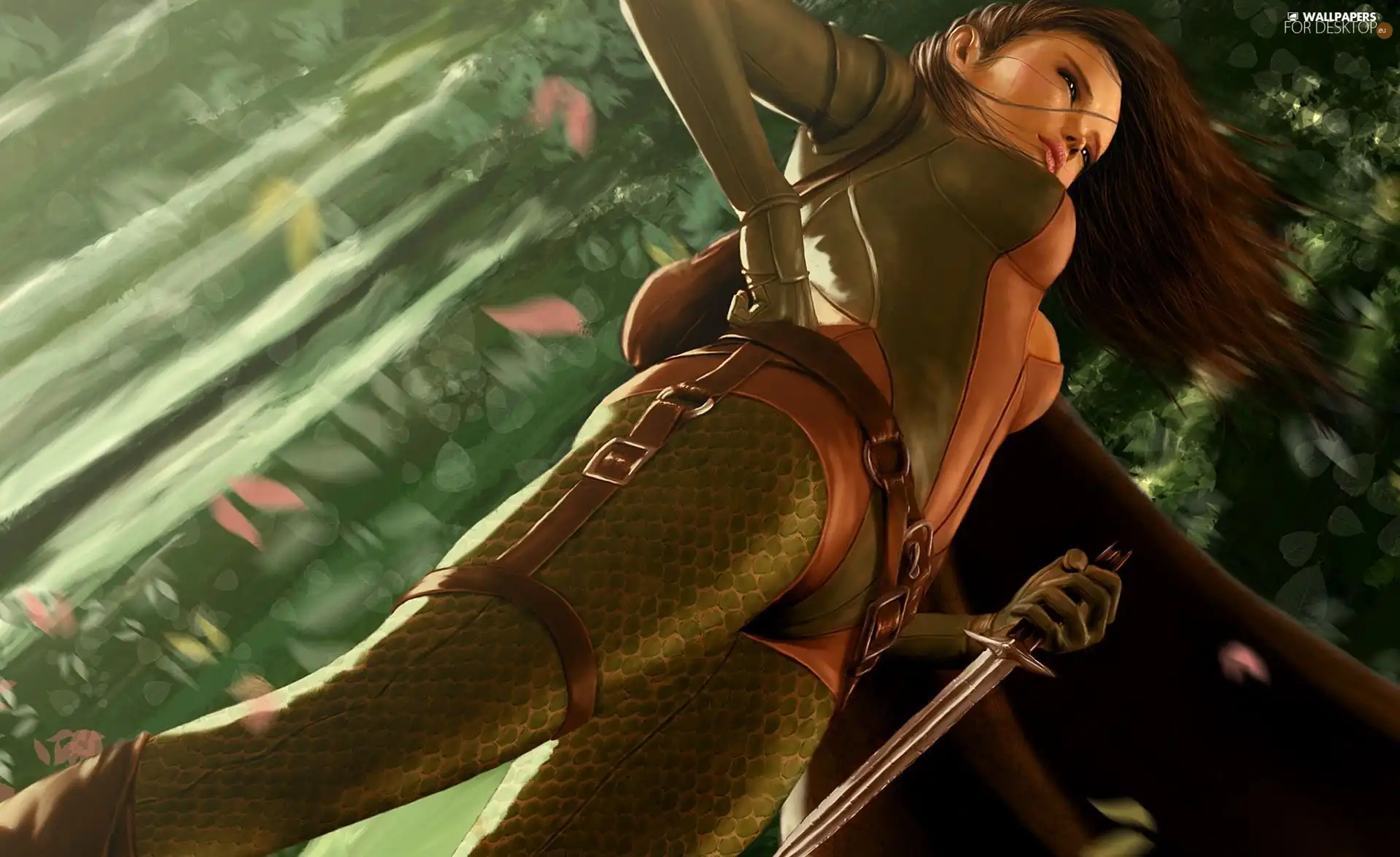 sword, Women, Huntress