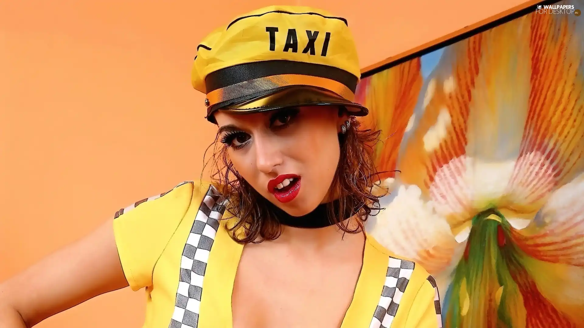 Women, Hat, TAXI, make-up
