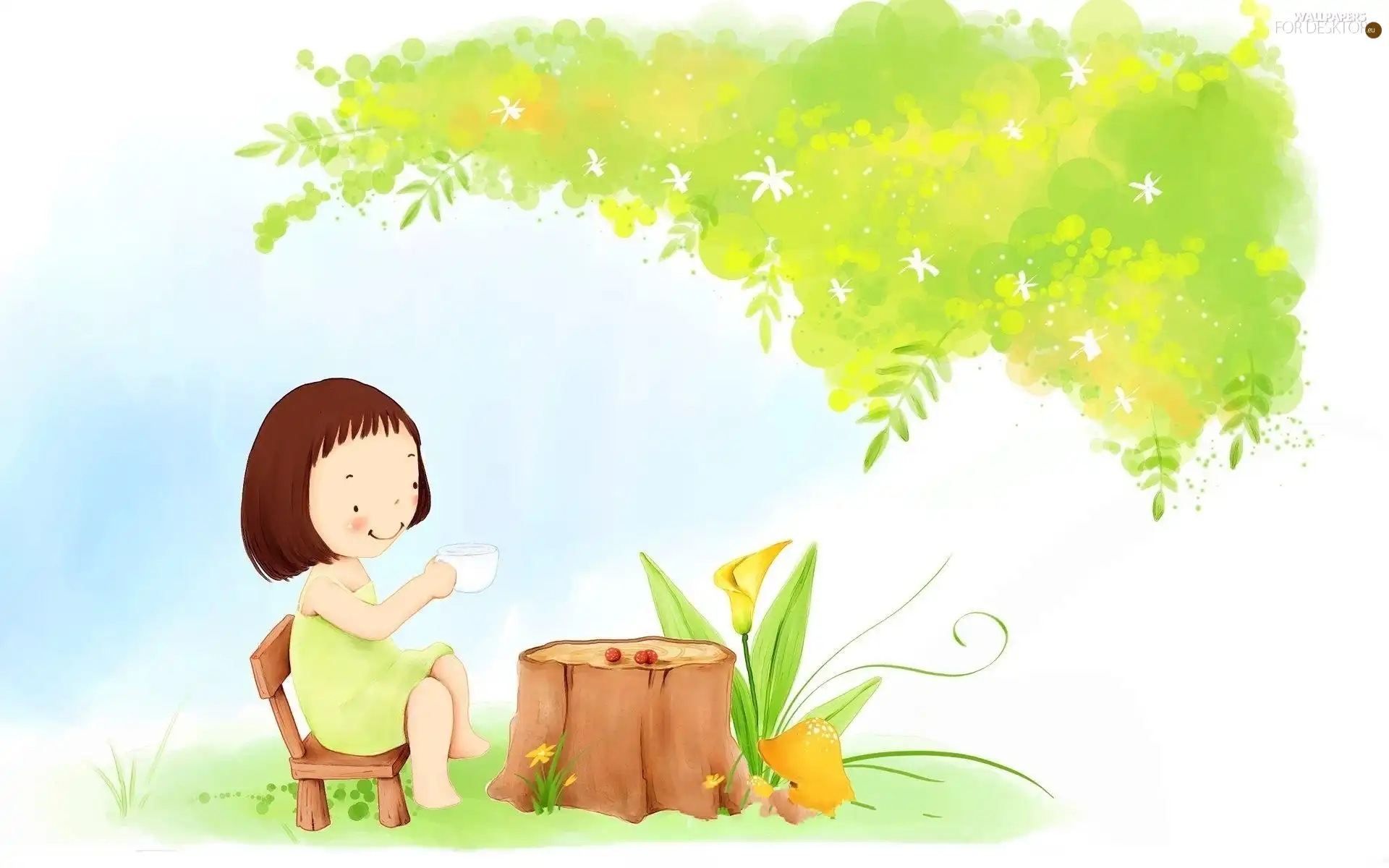tea, Kid, stump