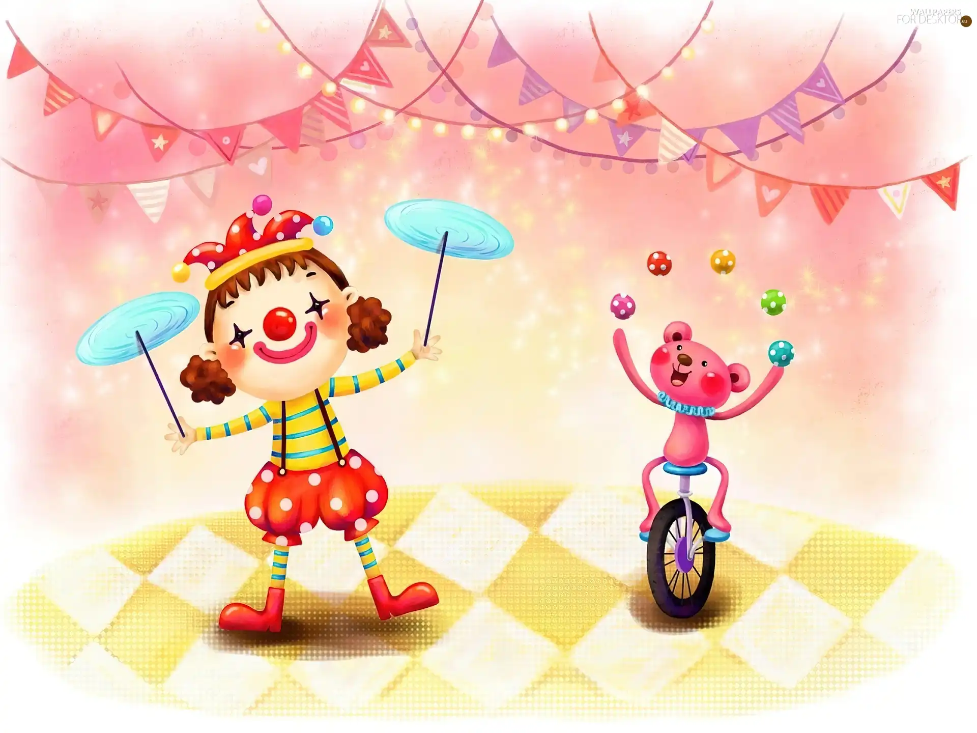 circus, Kid, Teddy Bear