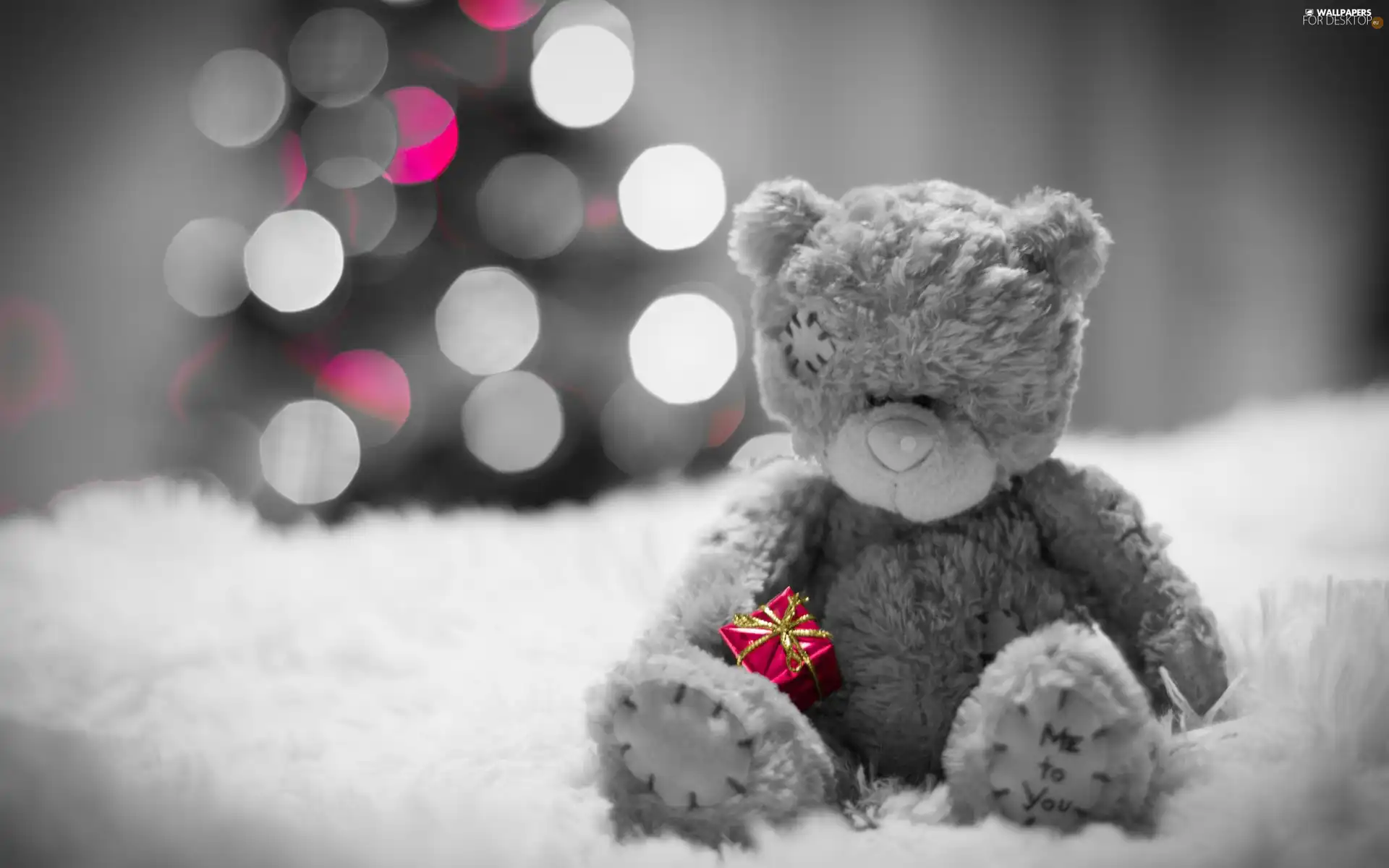 Present, Plush, teddy bear