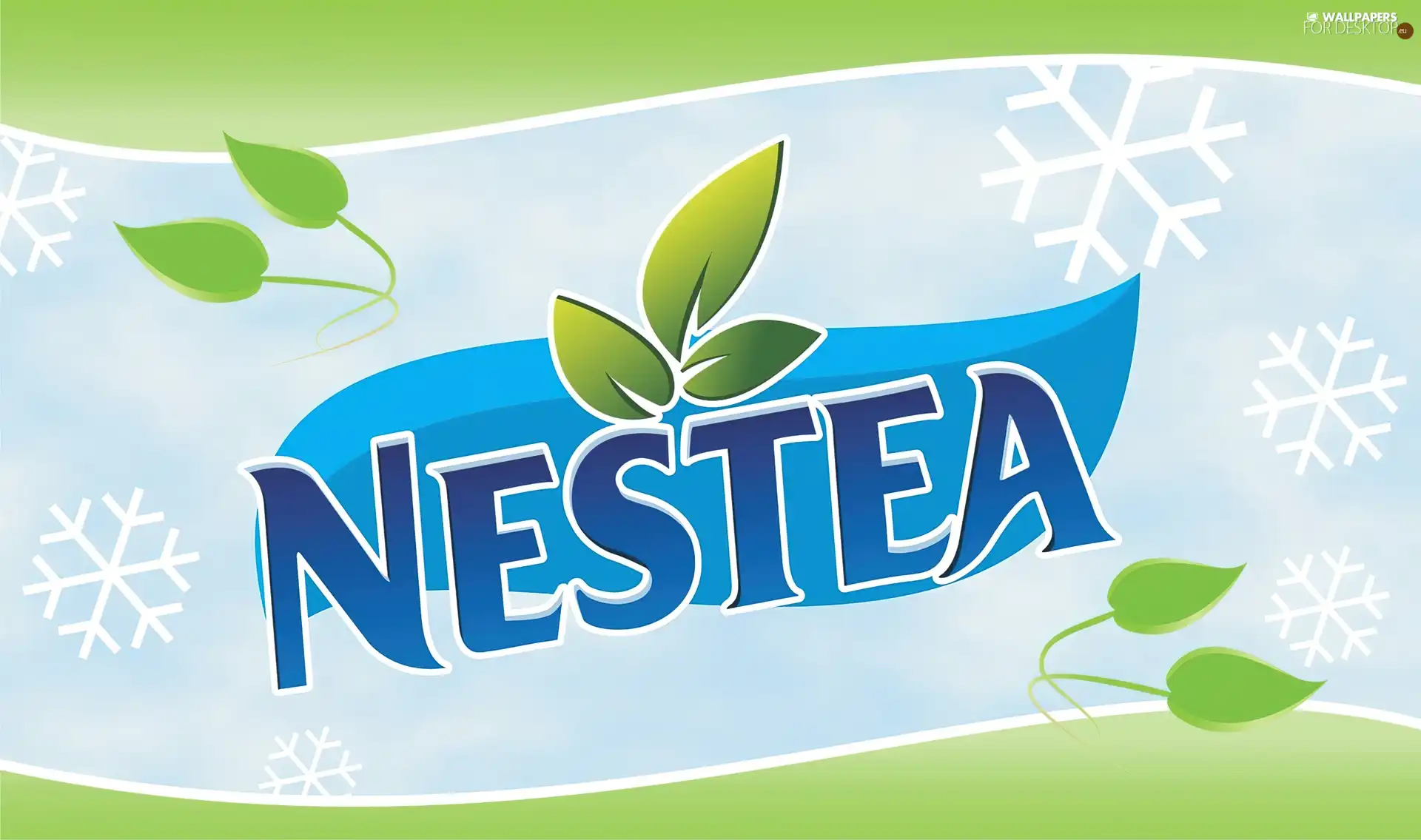 text, Nestea, background, leaves, Blue